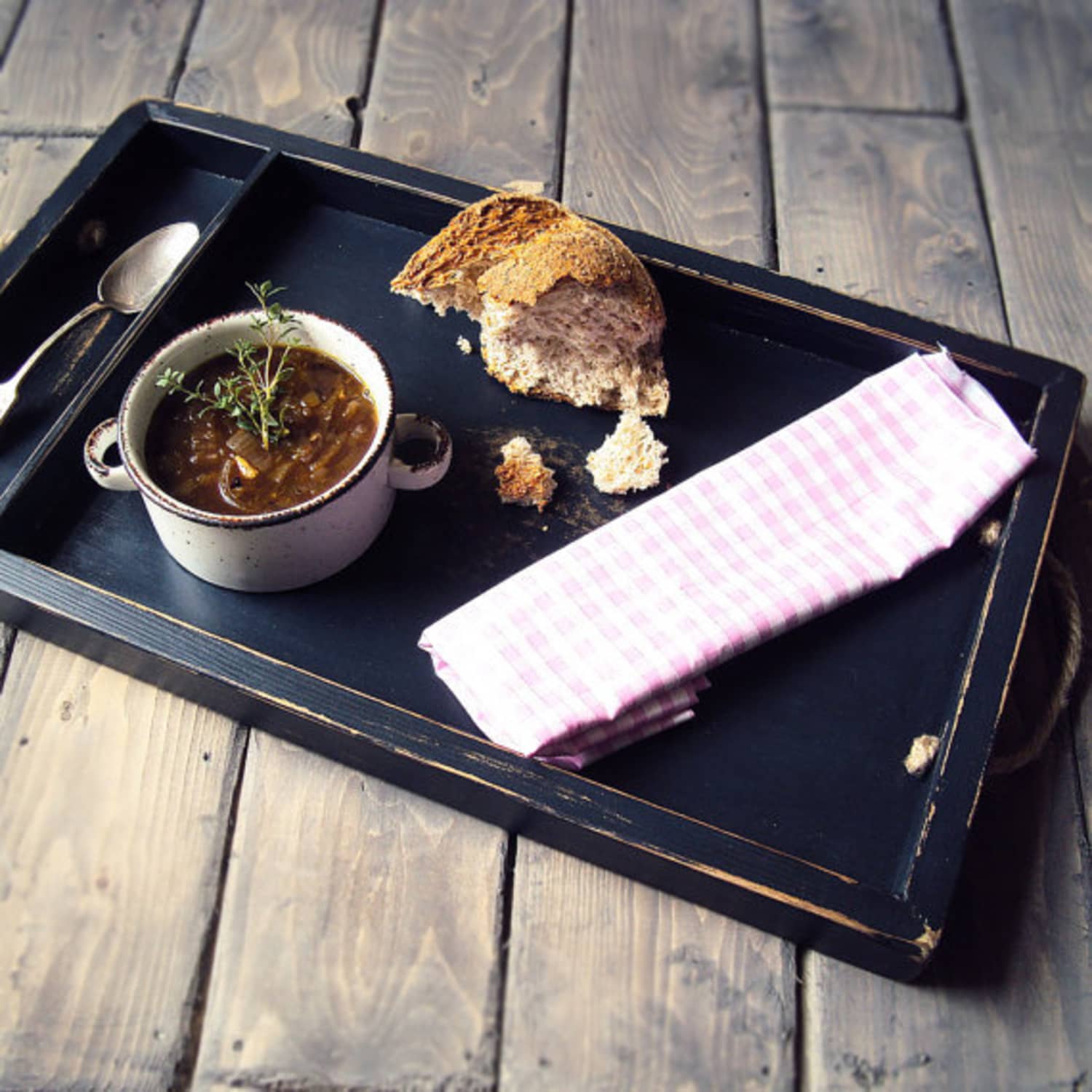 Serving tray for breakfast in deals bed