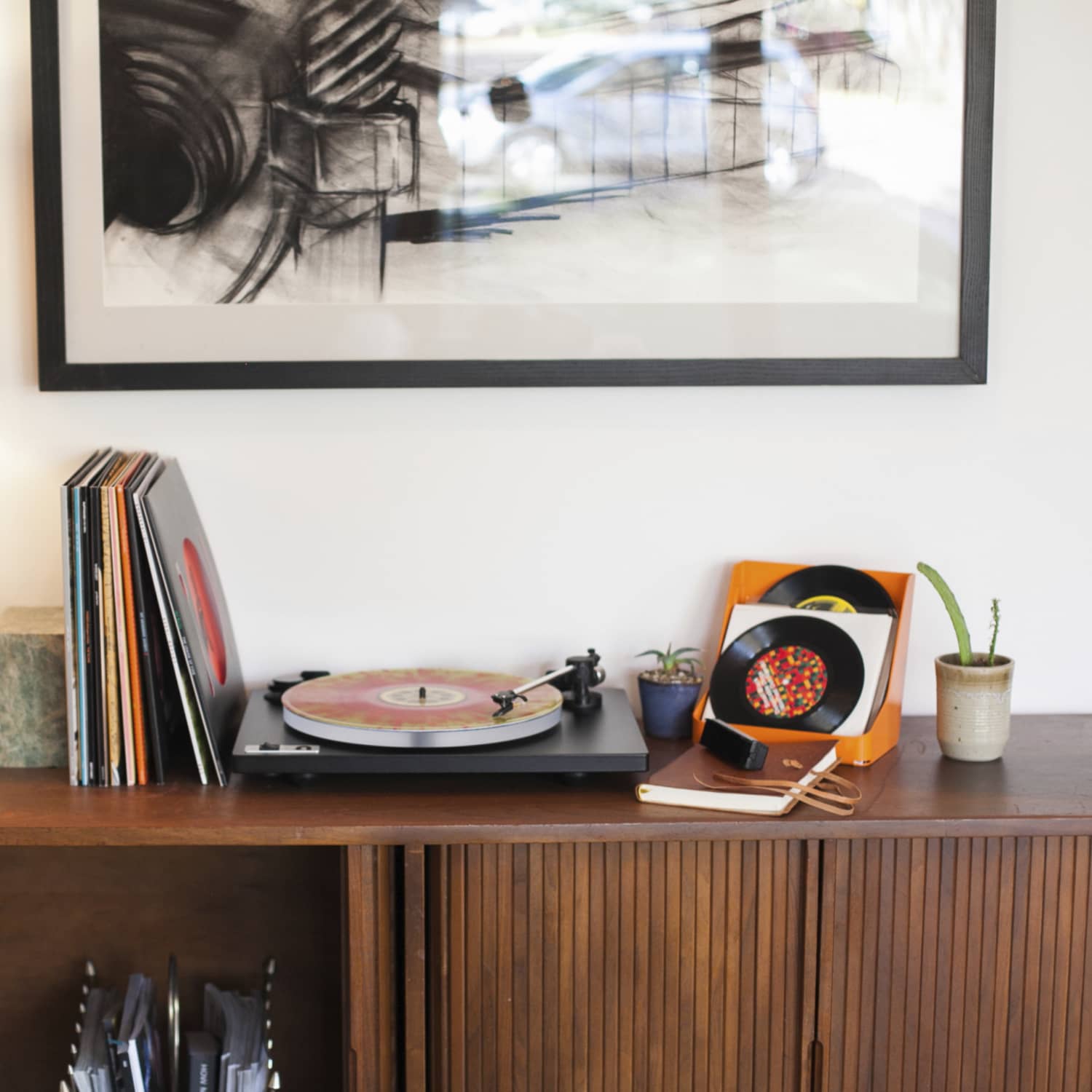 Modern hotsell record cabinet