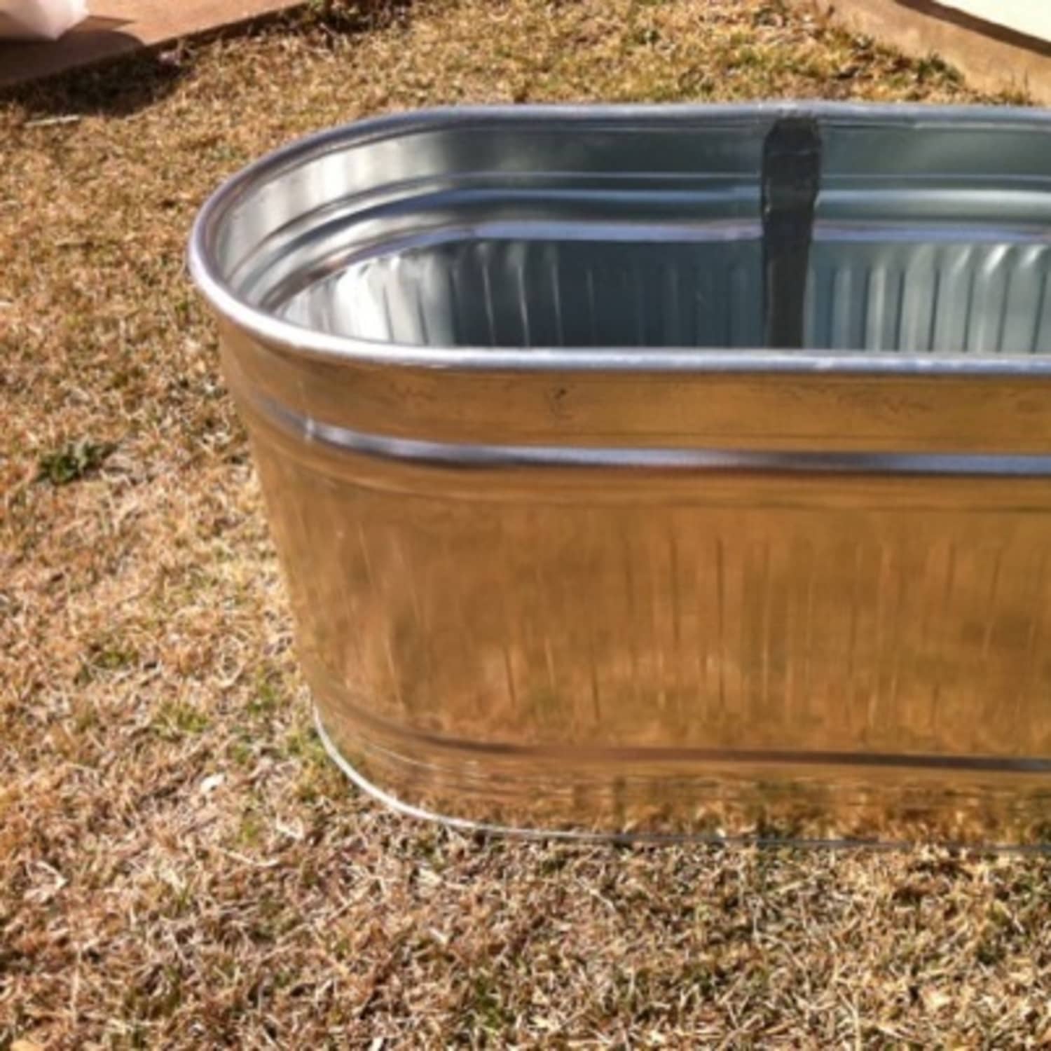 Galvanized Water Trough Planters