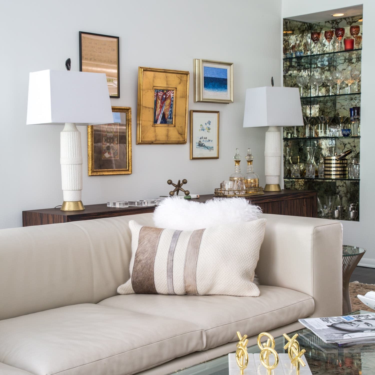 Sofa discount wall table
