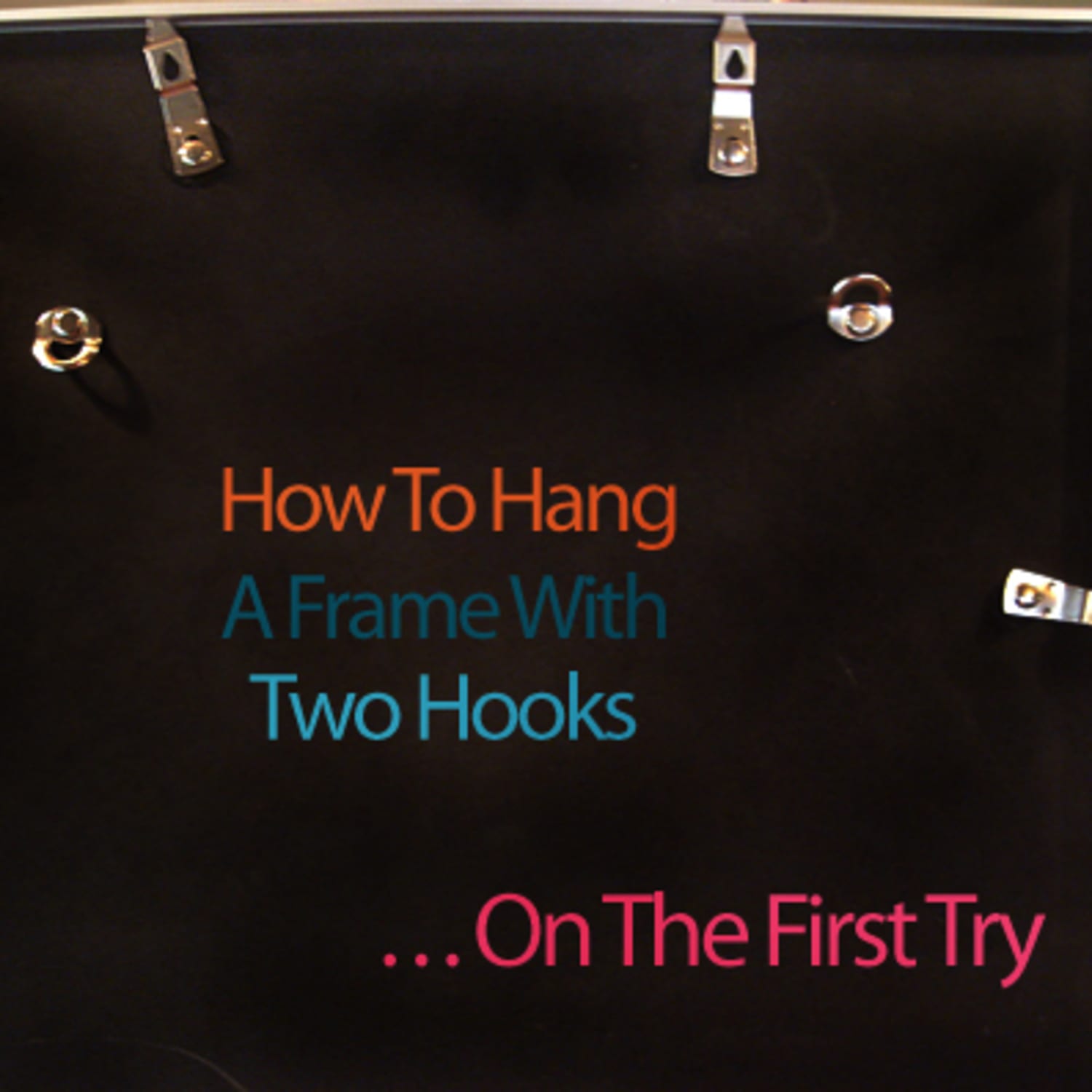 Hanging a picture online with two hooks