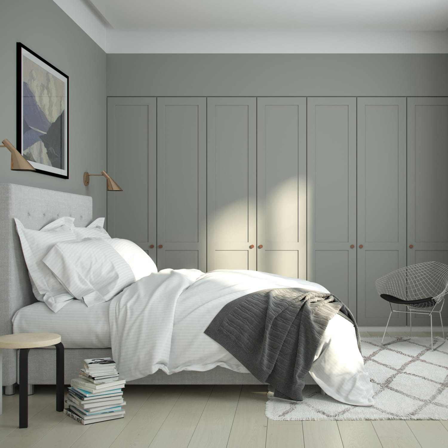 Ikea store panelled wardrobe
