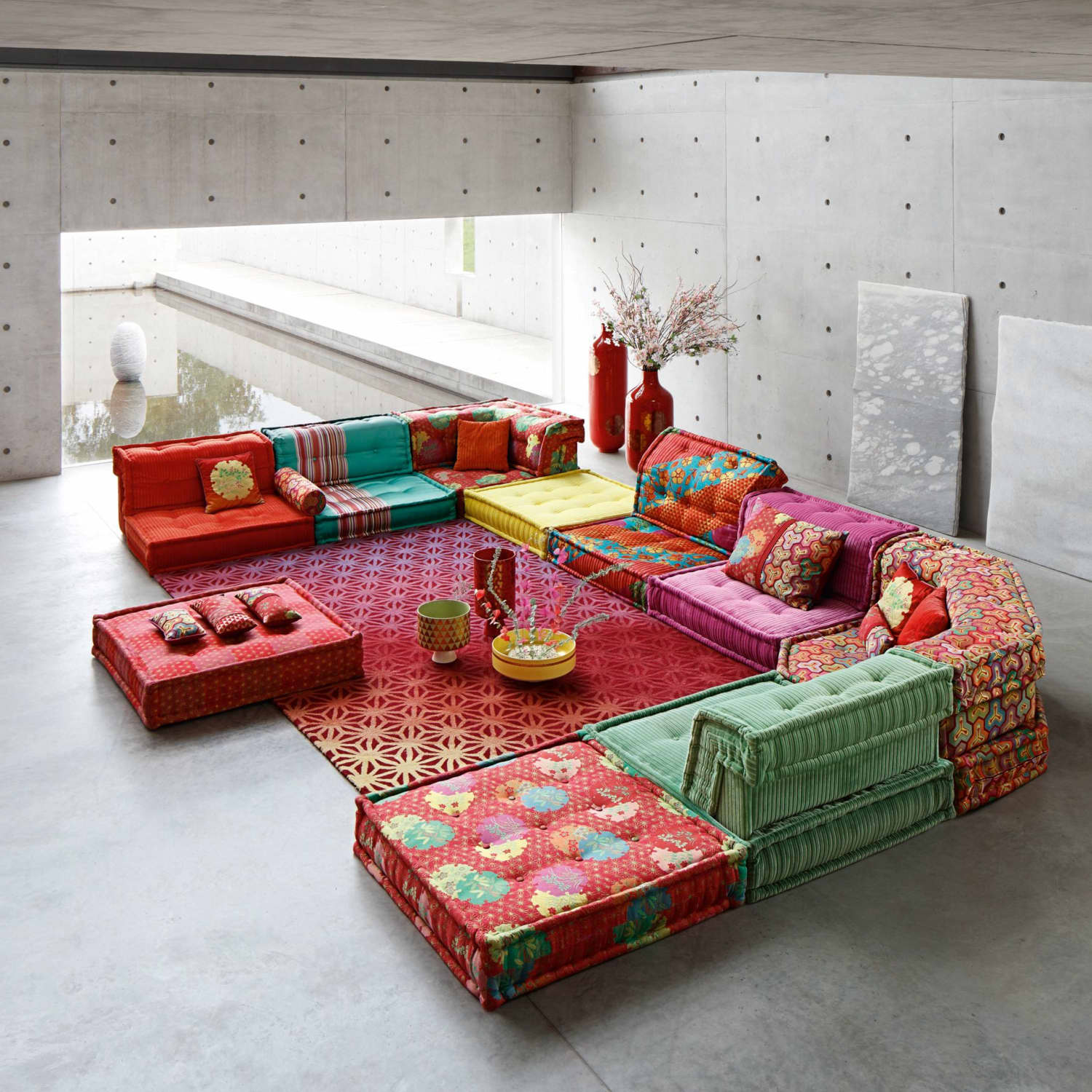 roche bobois floor cushion seating