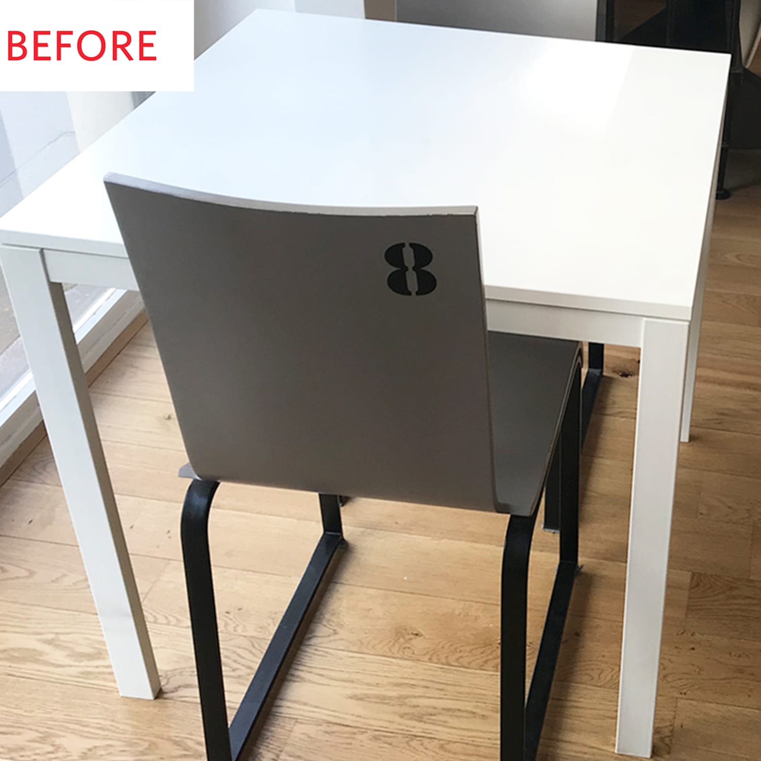 IKEA Table Hack DIY Concrete Brass Rods Apartment Therapy