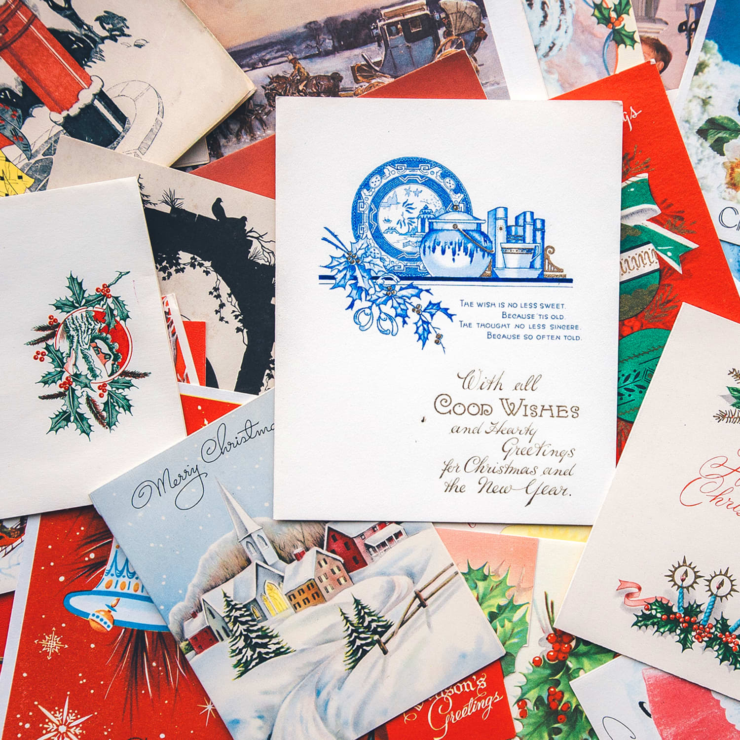 Personalized christmas top cards no photo