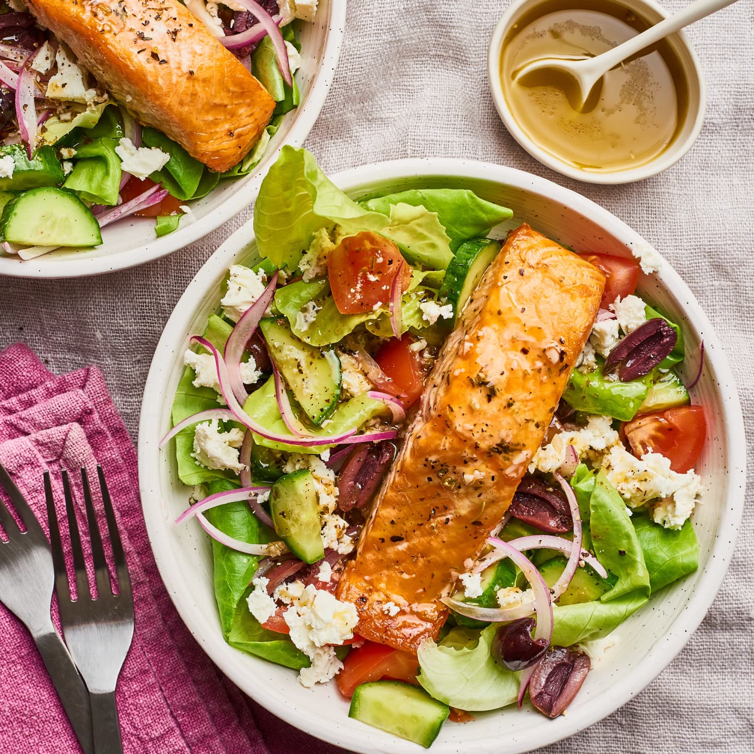 Easy Healthy Greek Salmon Salad