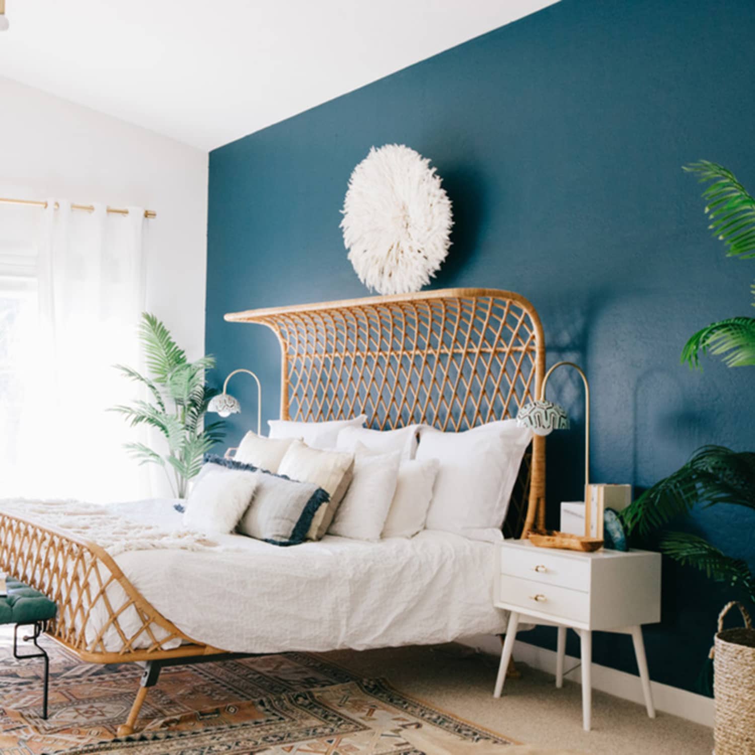 Rattan themed discount bedroom