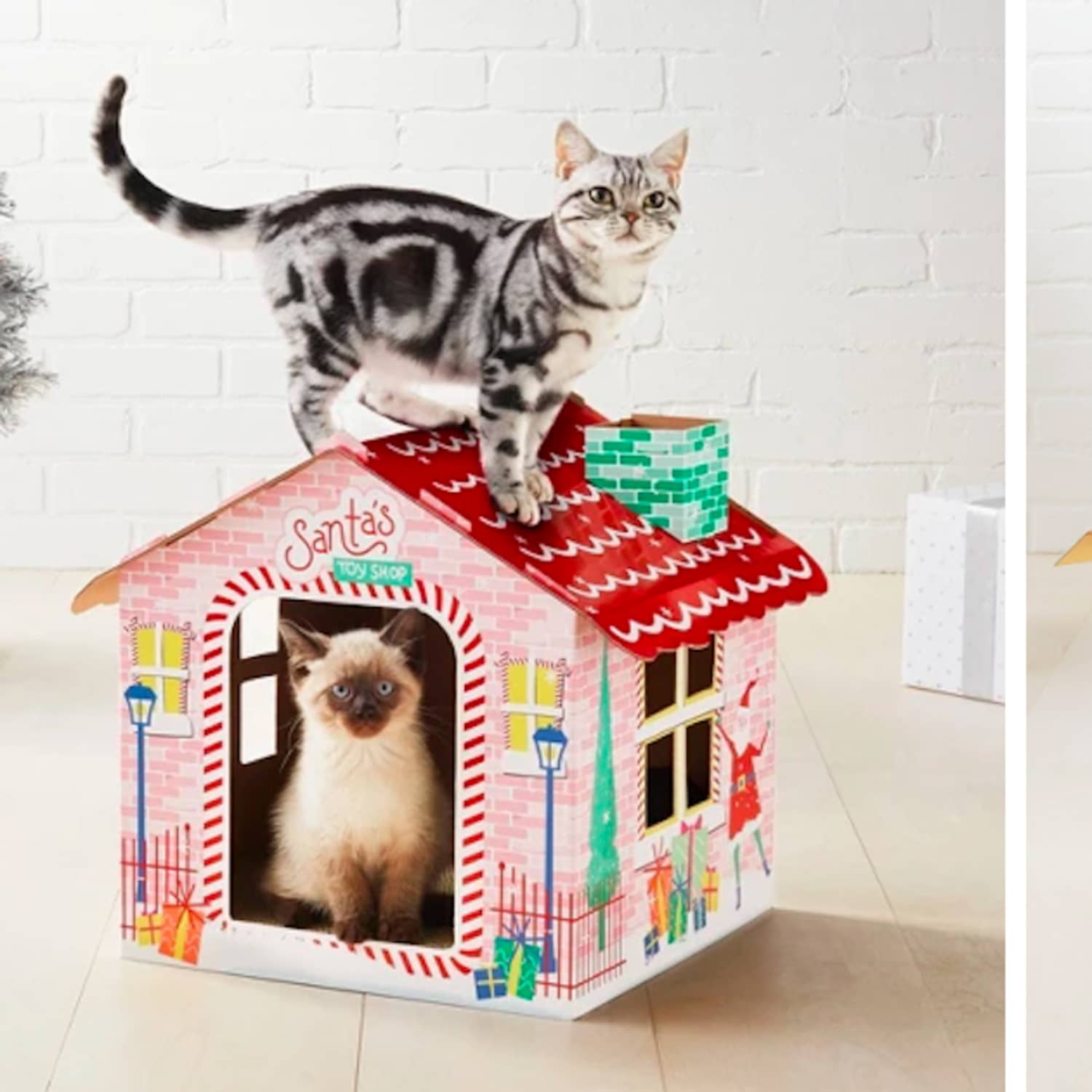 Christmas cat scratcher house cheap