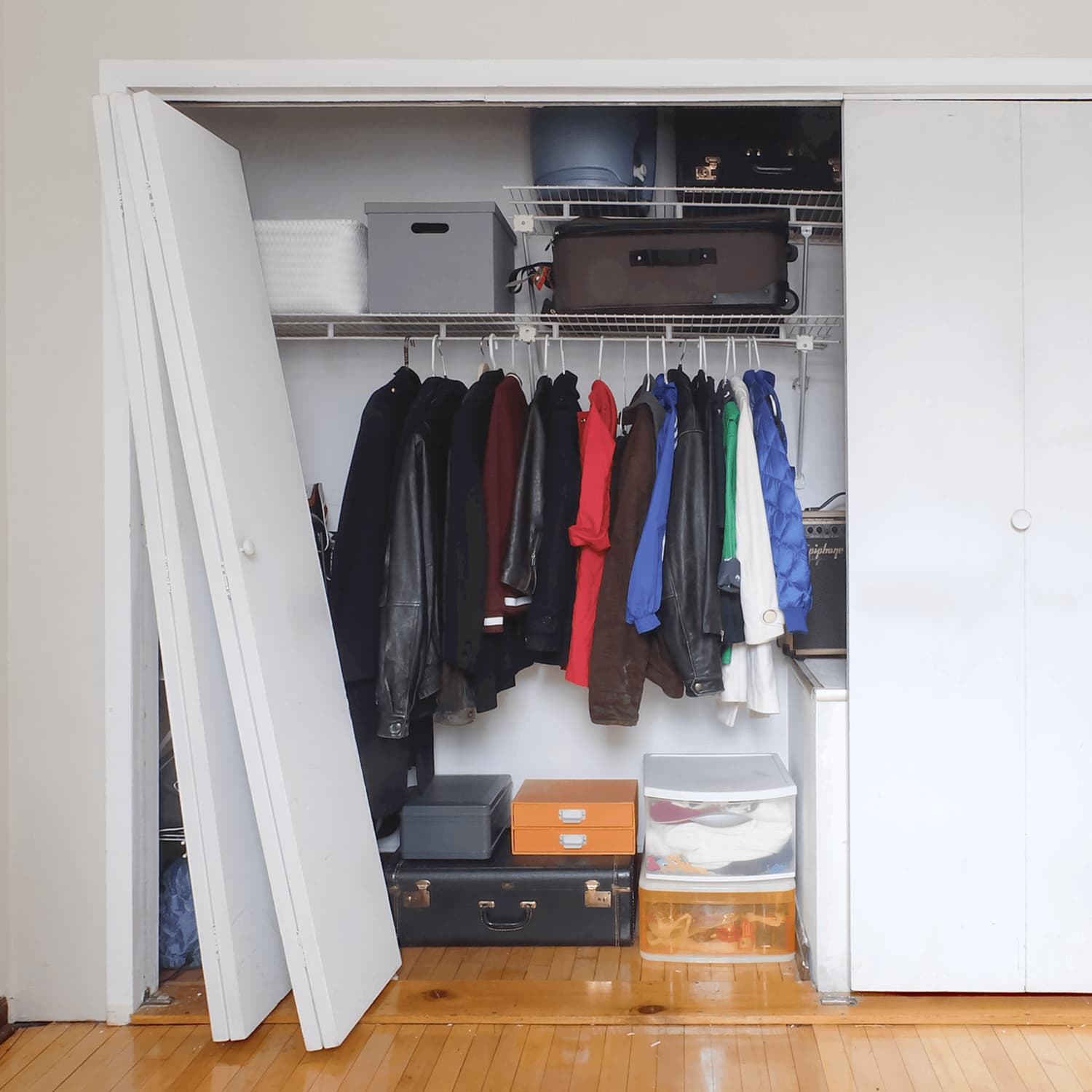 Converting wardrobe doors clearance to sliding doors