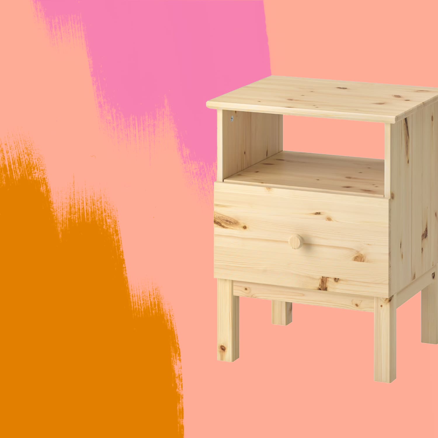 Unfinished wood best sale nightstand ikea