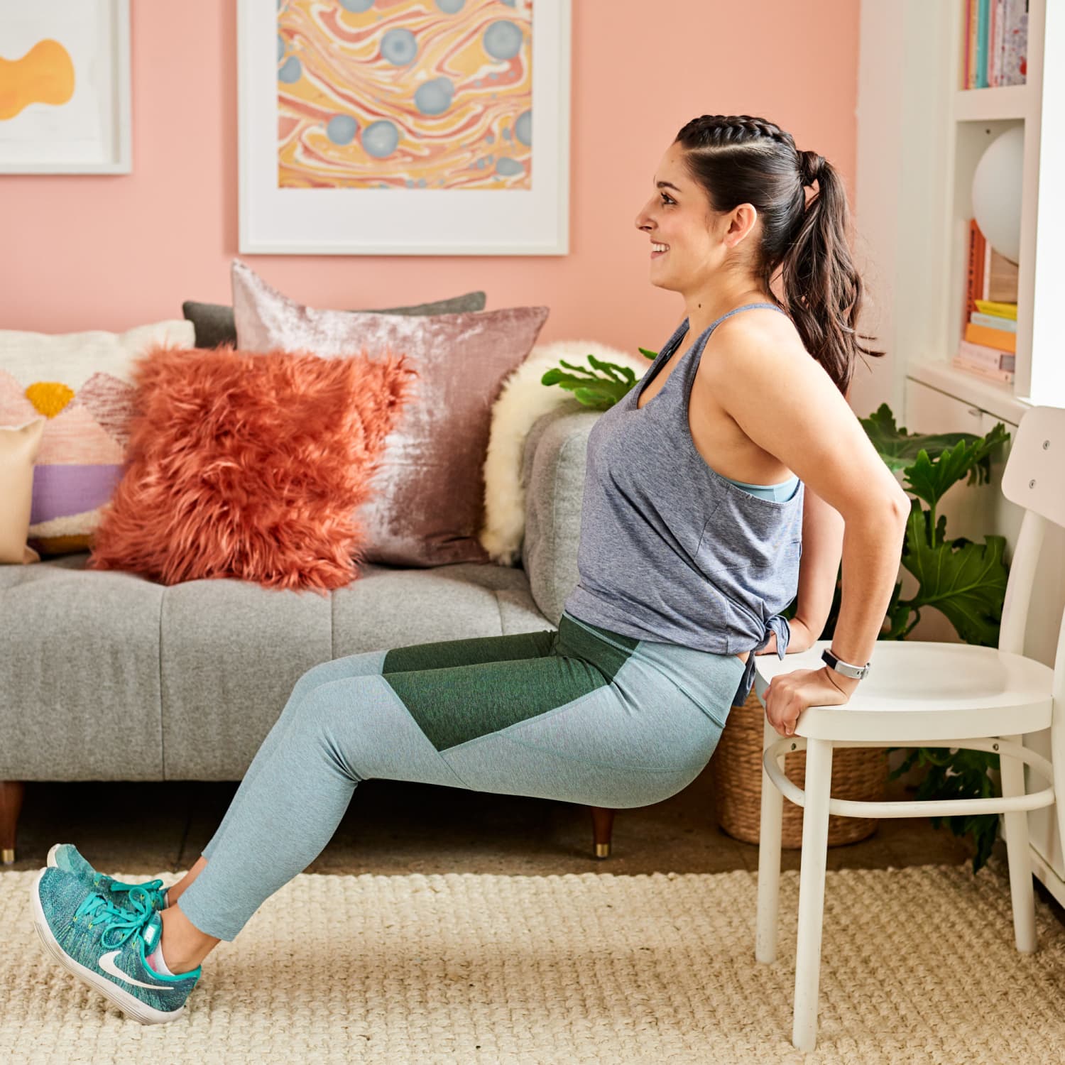 Workout with chair at home sales