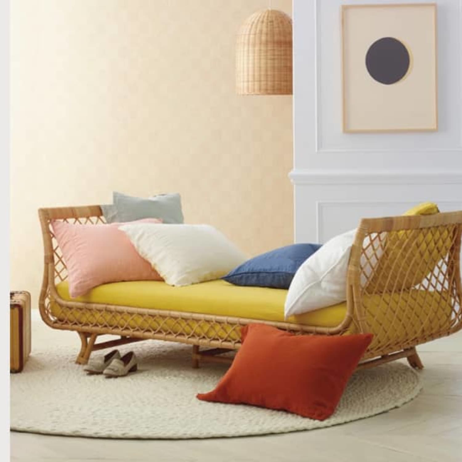 Anthropologie rattan daybed discount