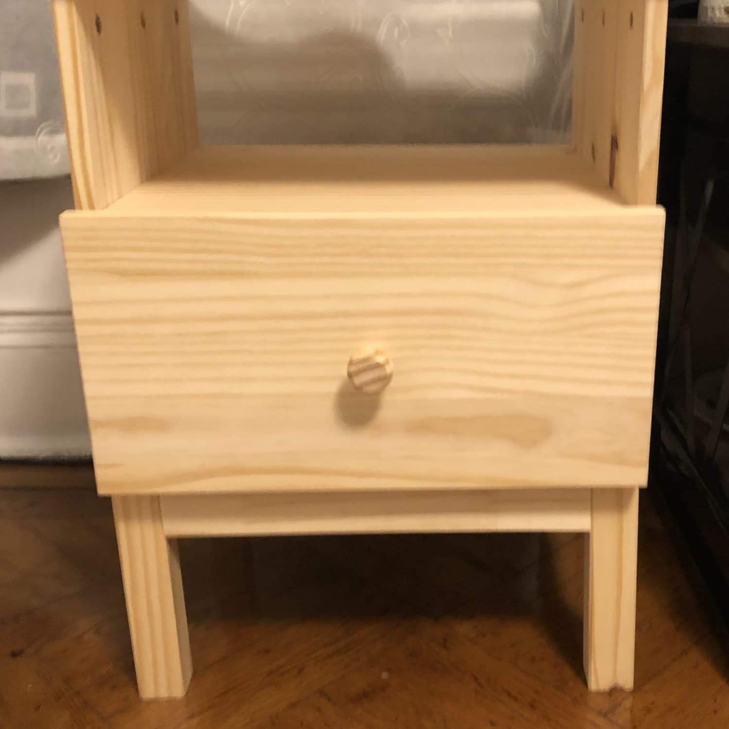 Ikea hotsell pine nightstand