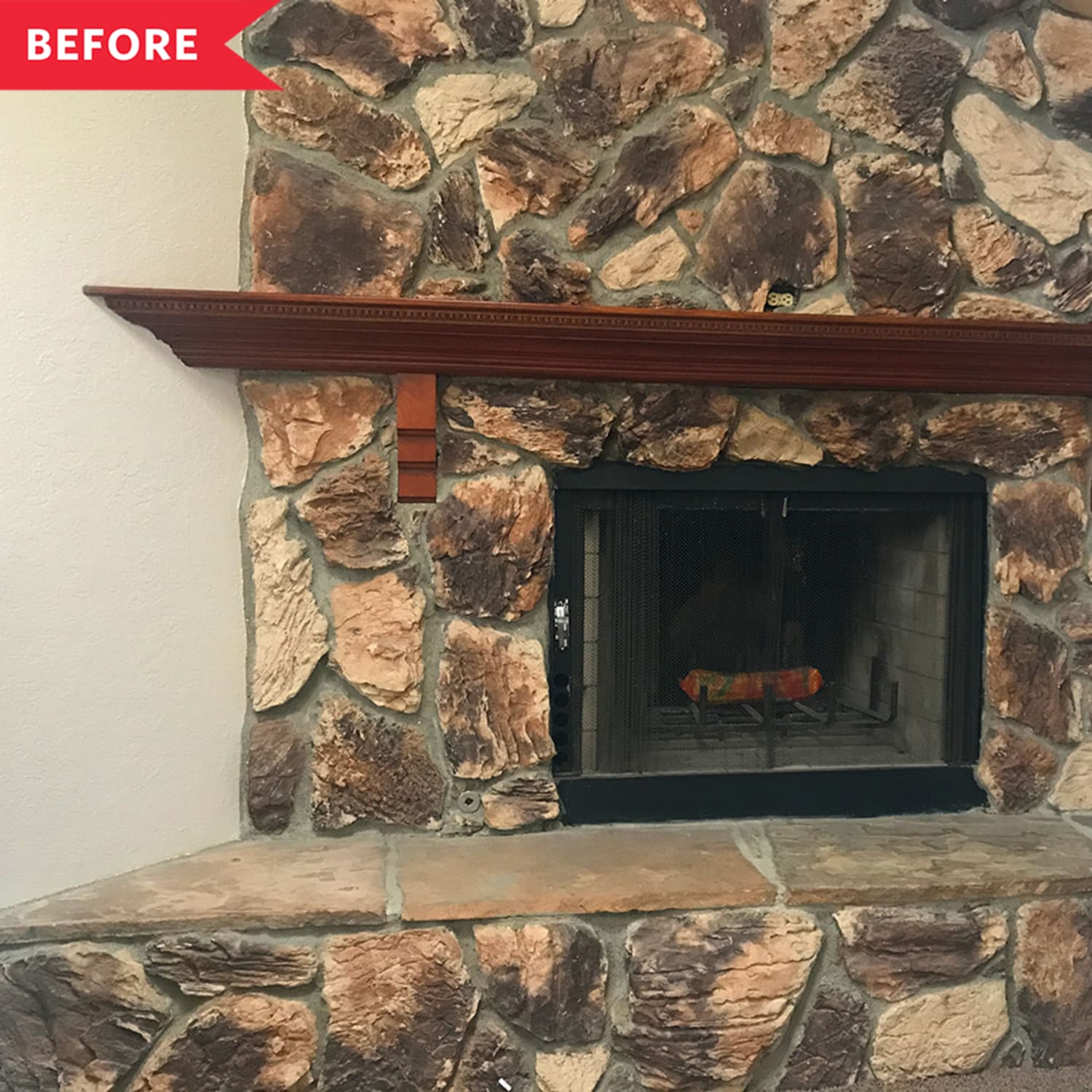 Modern White Fireplace Makeover Apartment Therapy