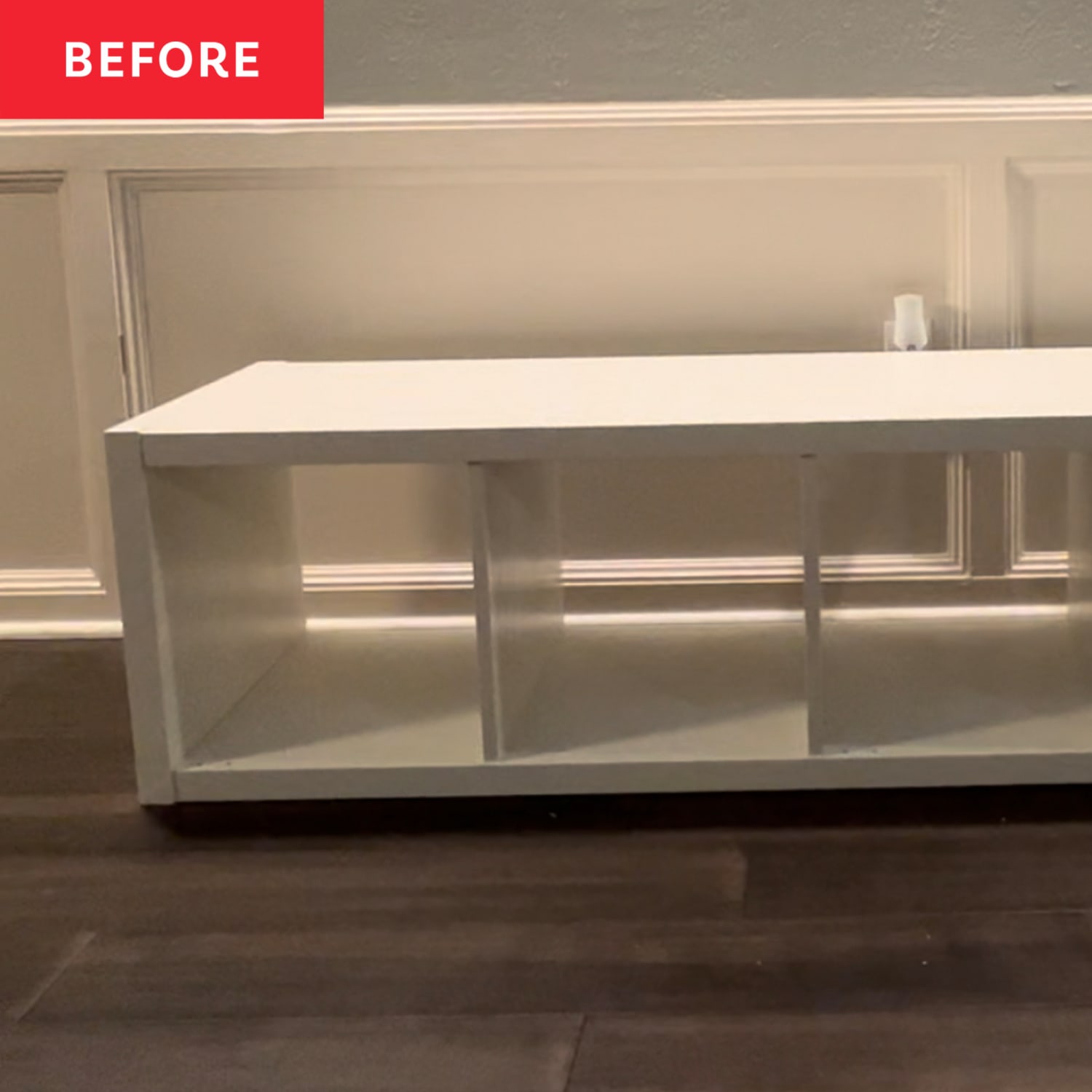 $120 Media Console Hack Using IKEA KALLAX - Before and After