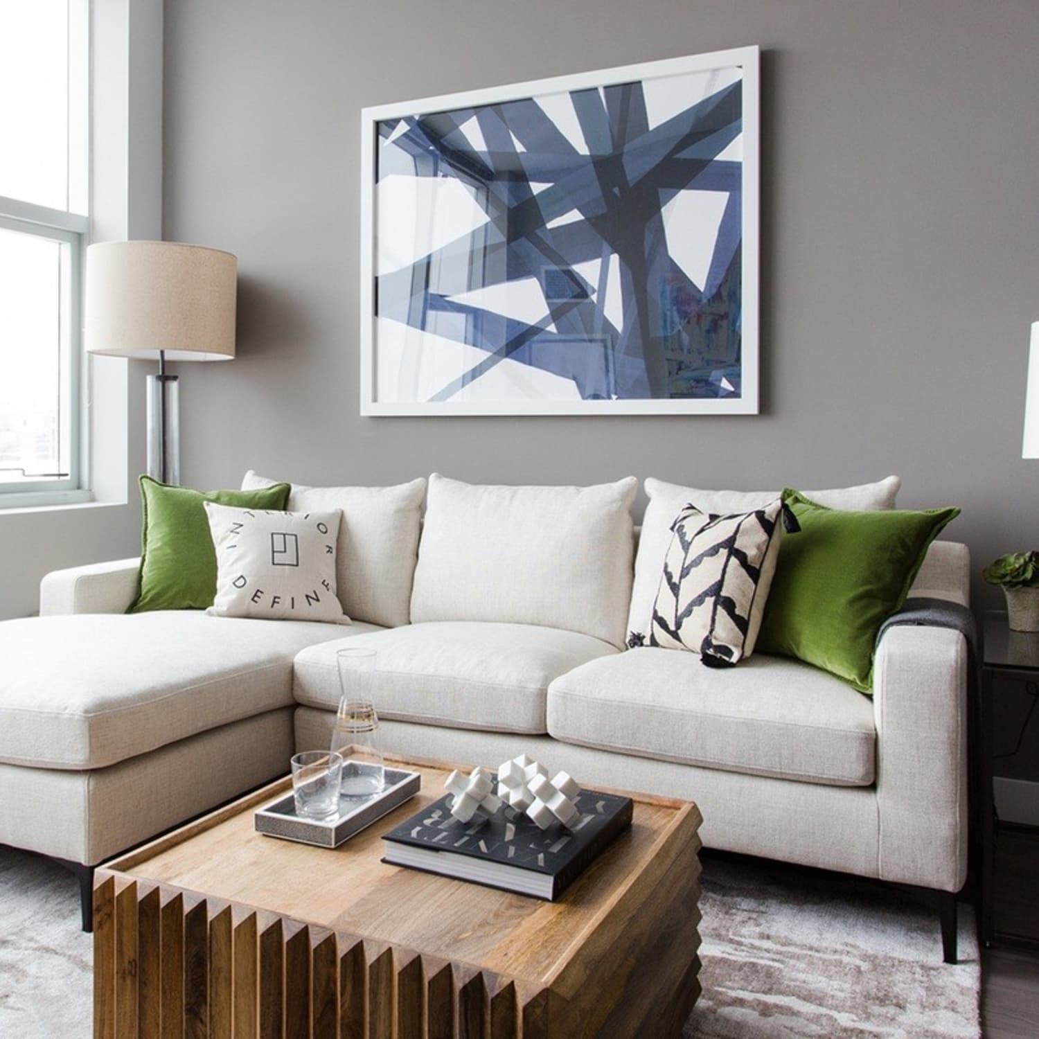 Interior define clearance gray sectional