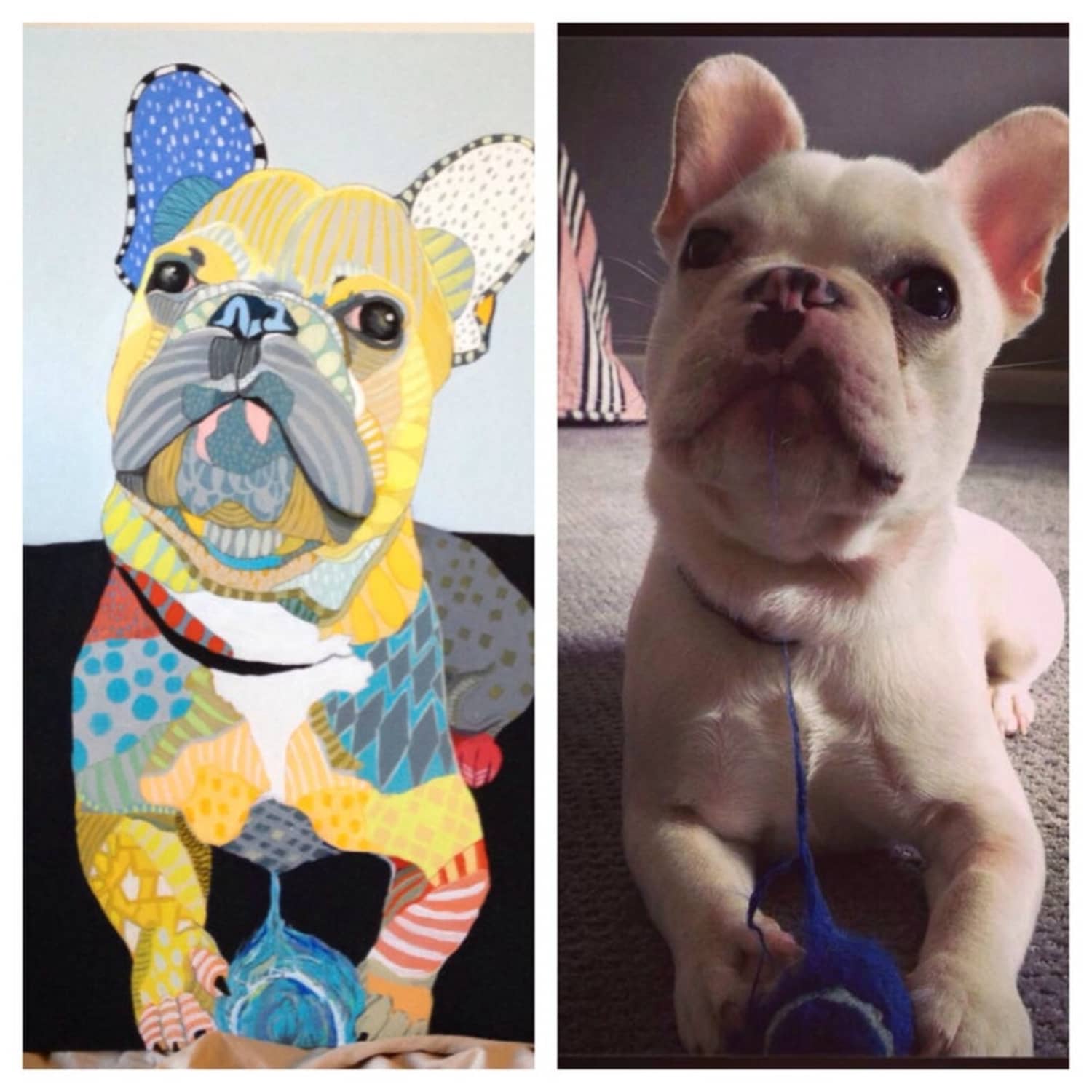 Colorful Custom Pet Portraits Etsy Matea Sinkovec | Apartment Therapy