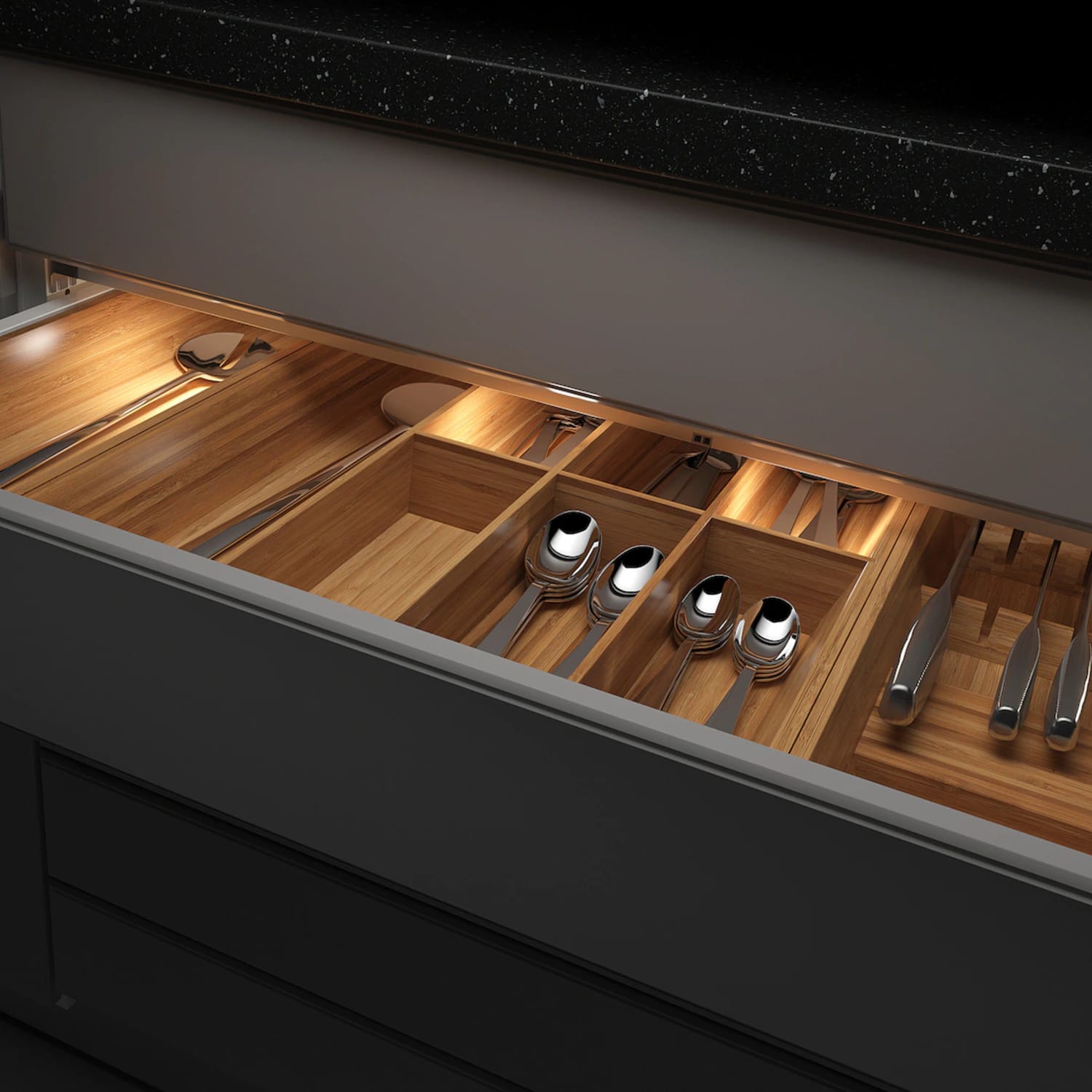 Ikea drawer lights top