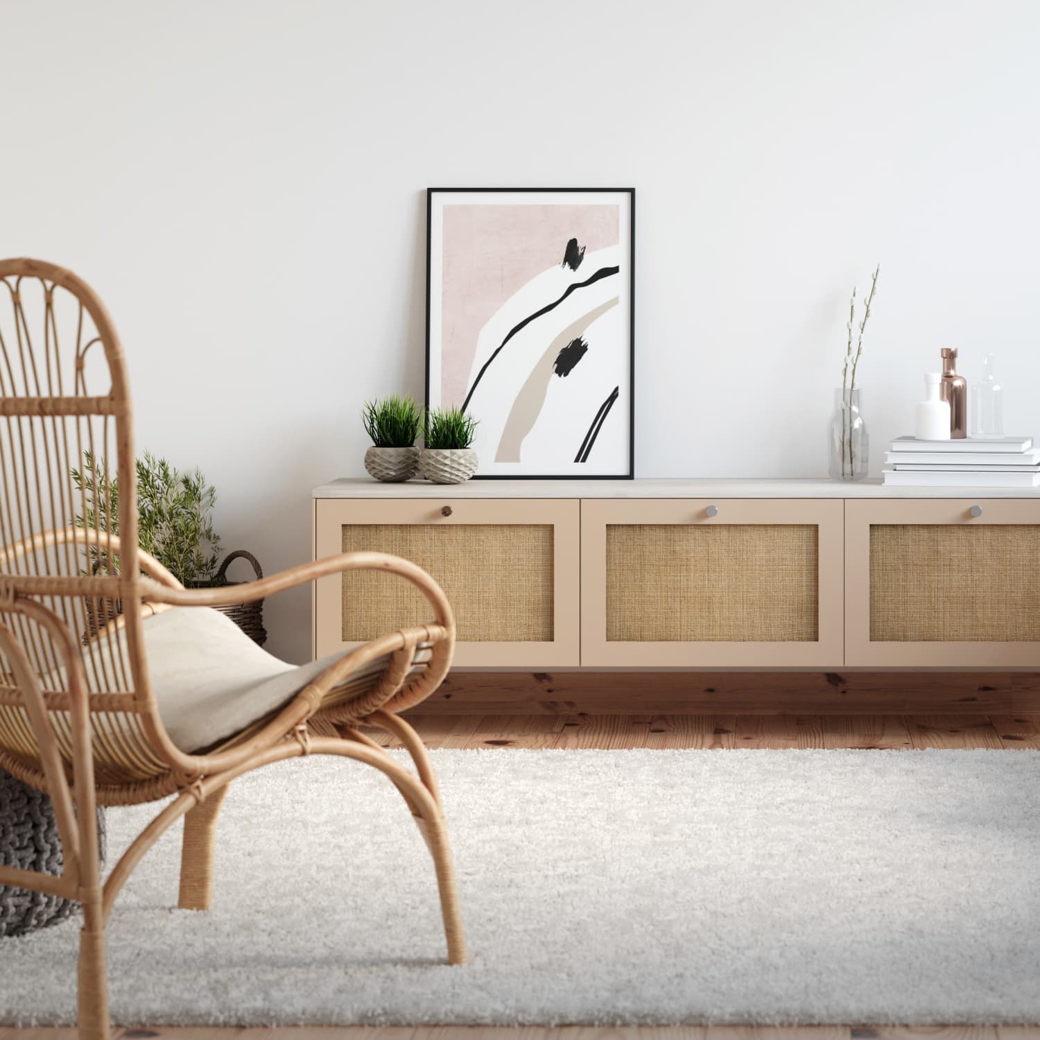 Ikea outlet caned cabinet