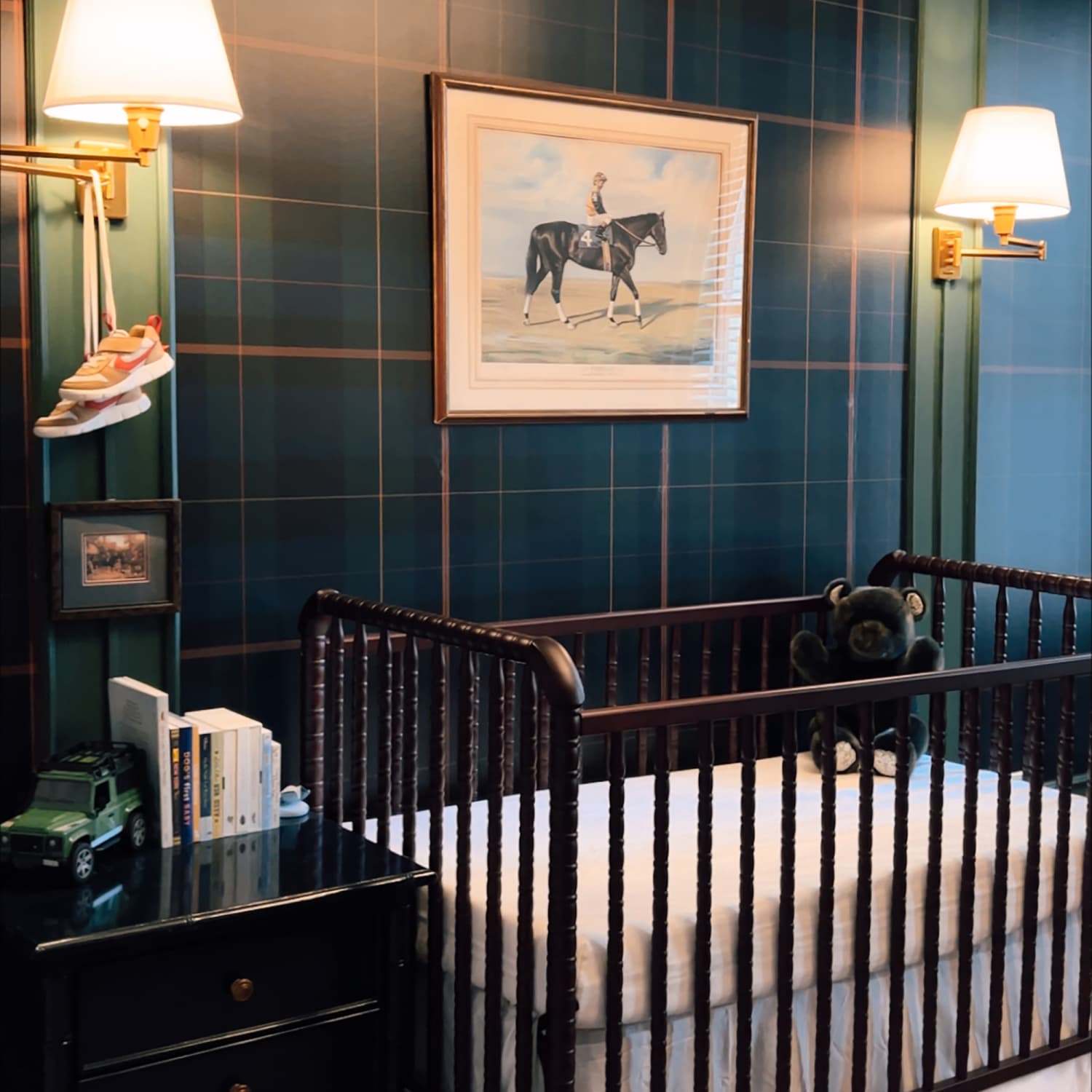 Blue nursery lampshade on sale