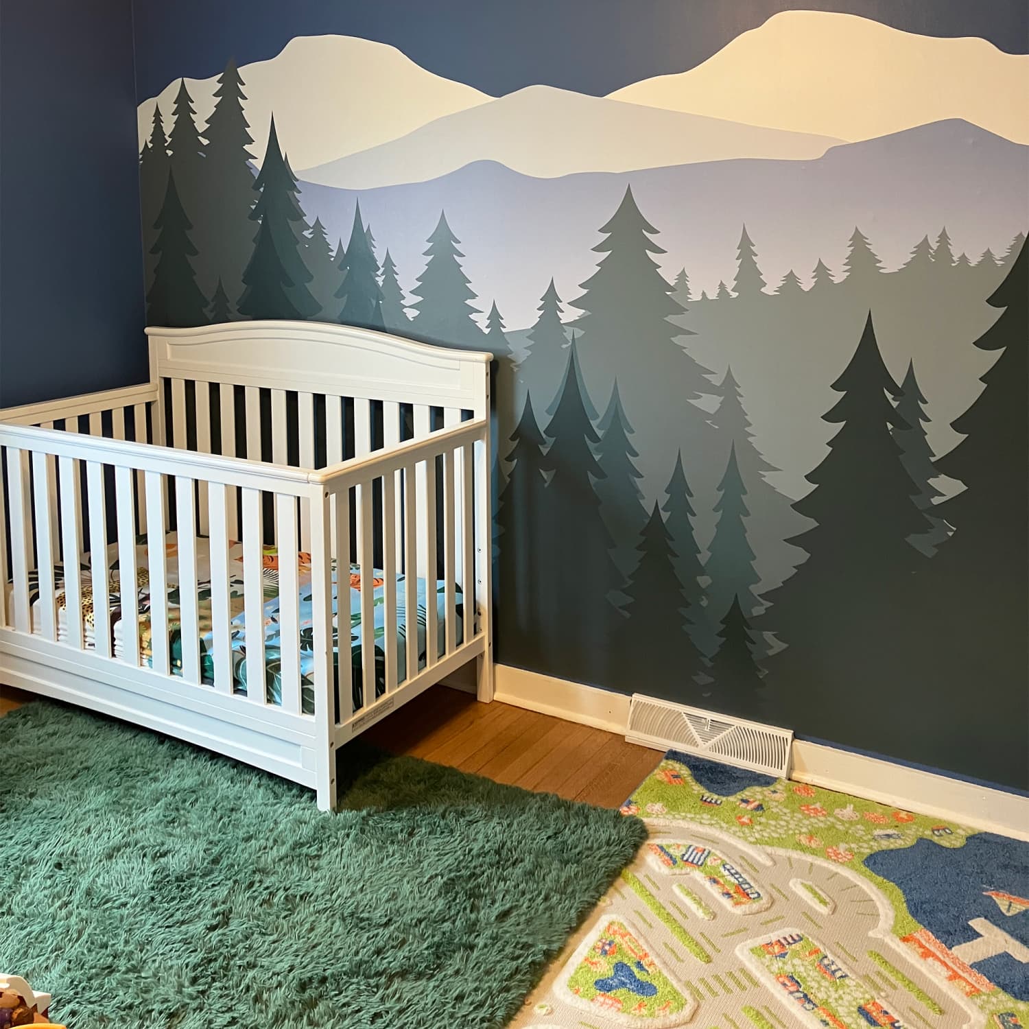 Nursery mountain wall discount decal
