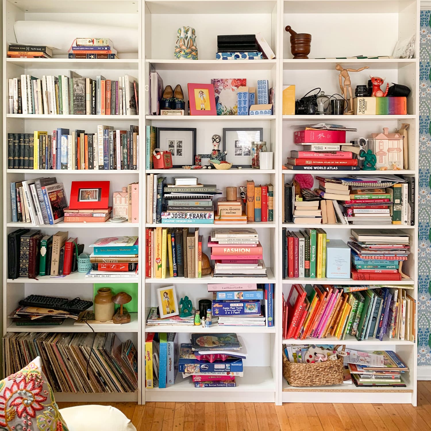 Built in sale look bookshelves