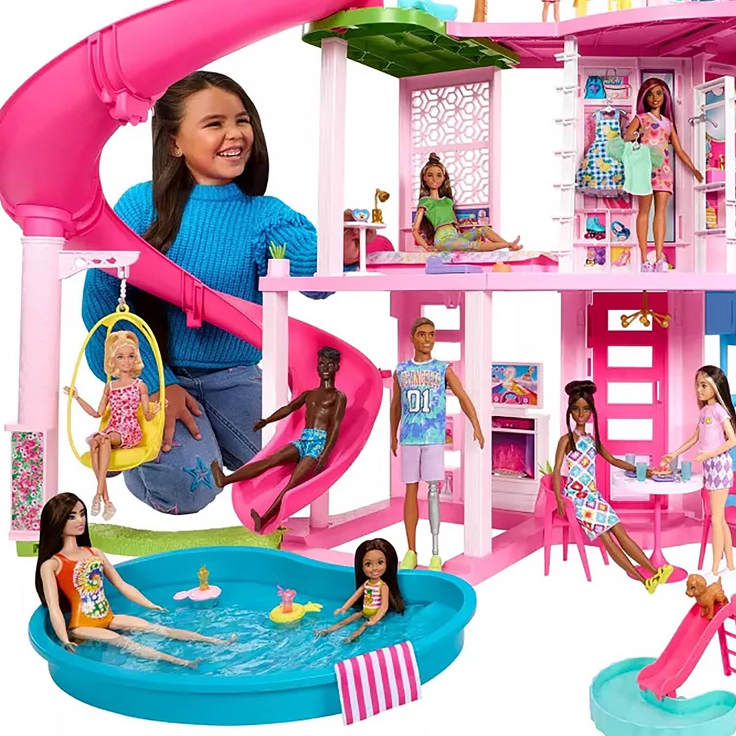 Barbie house pool playset sale