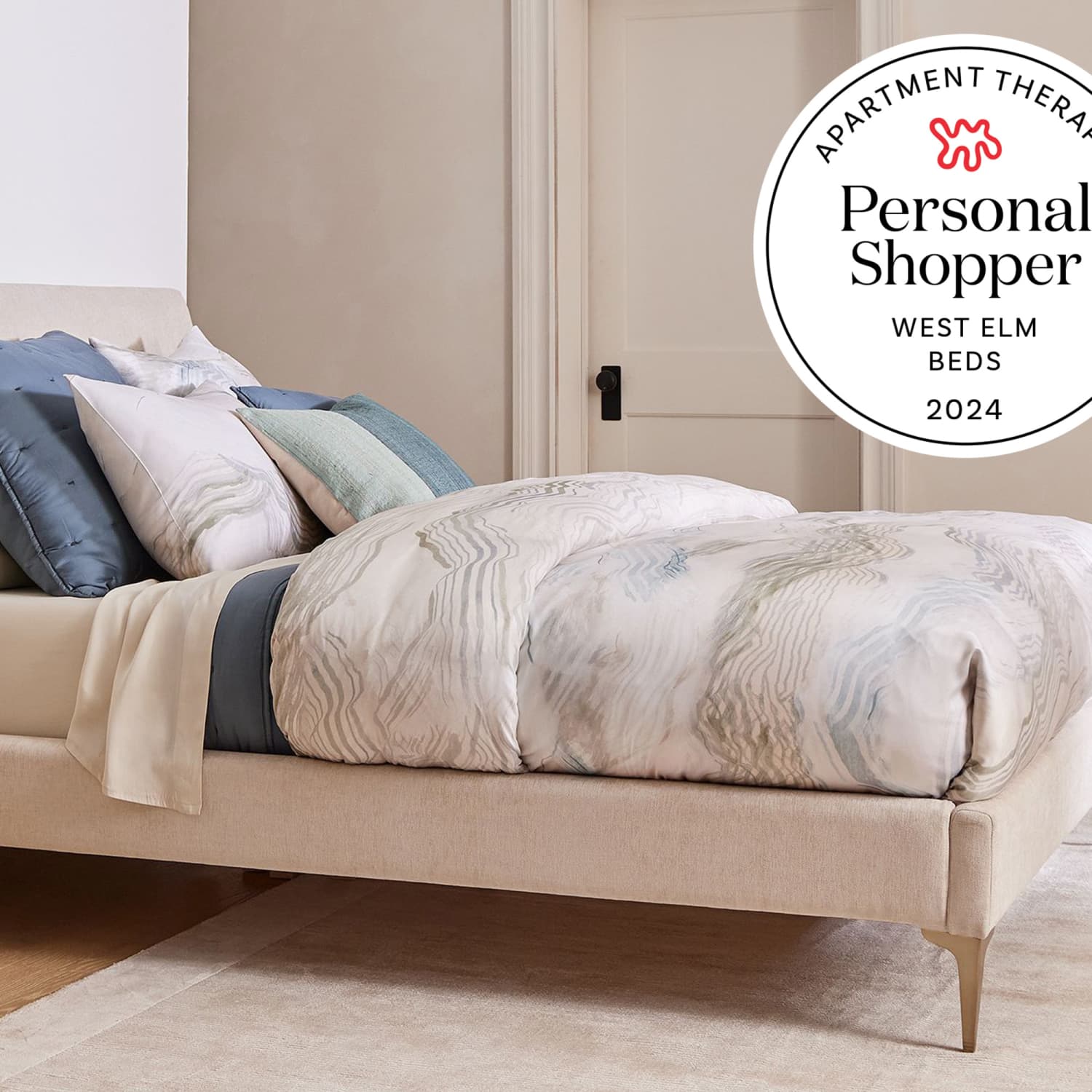 West elm sales upholstered sleigh bed