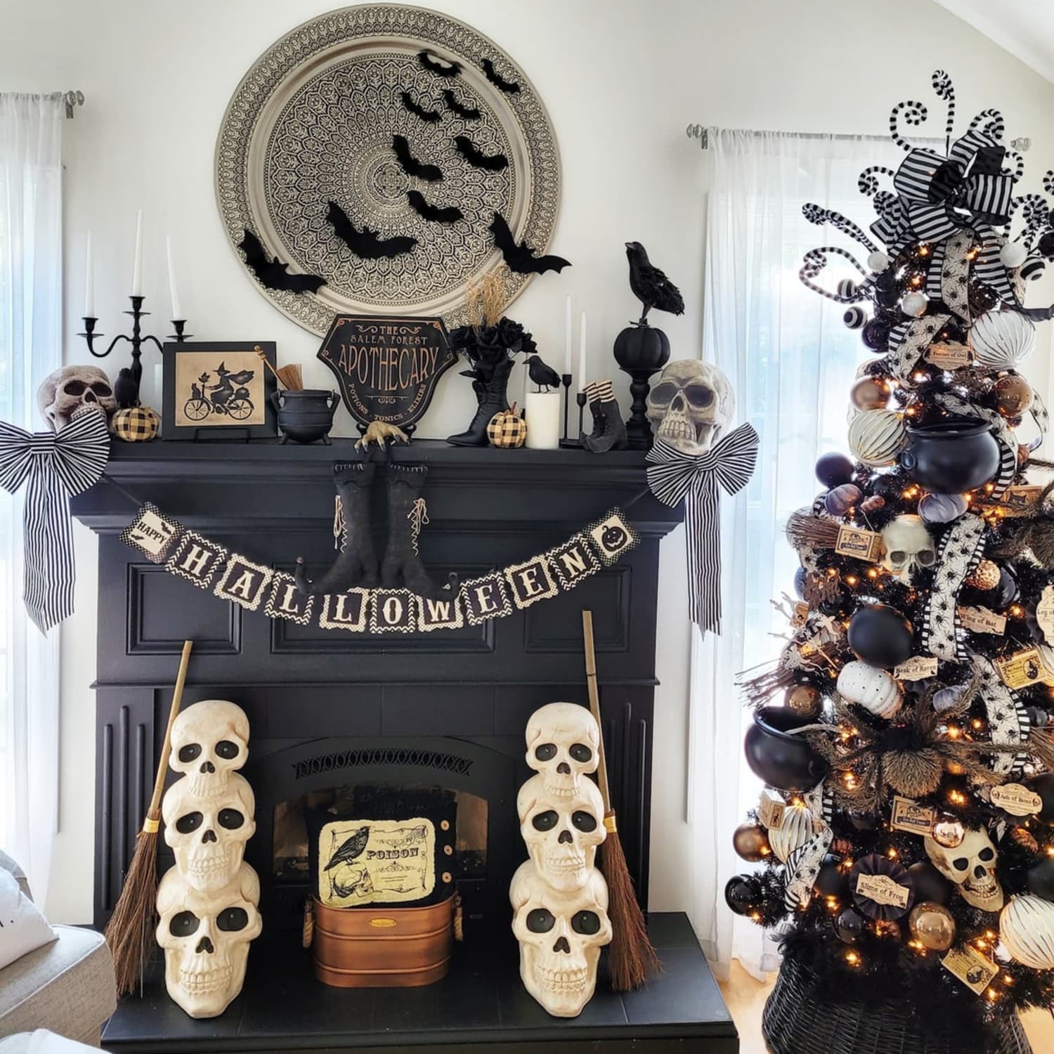 Halloween tree ornaments for sale clearance