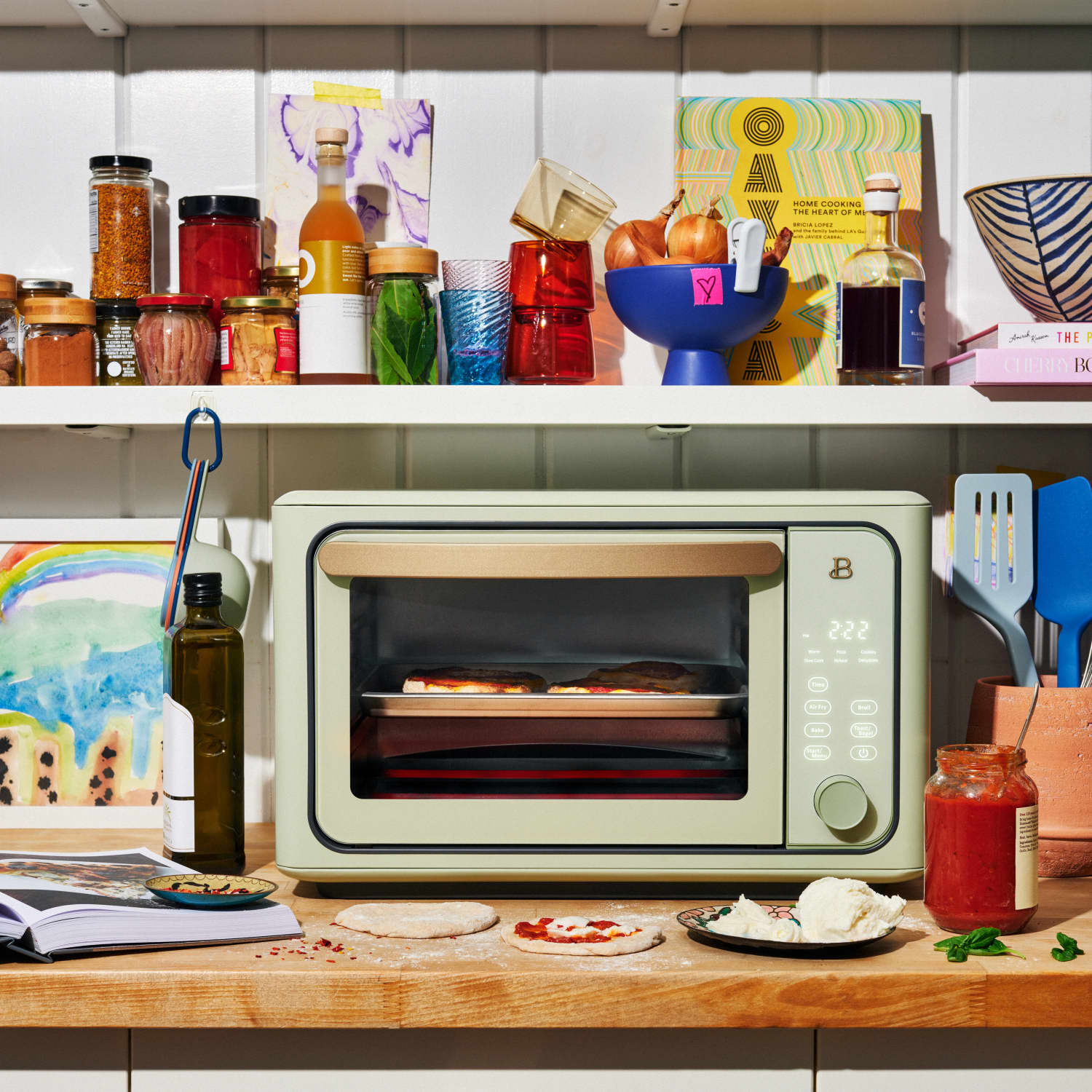 Drew Barrymore's Beautiful Kitchenware Includes A Sage Green Air Fryer &  Toaster