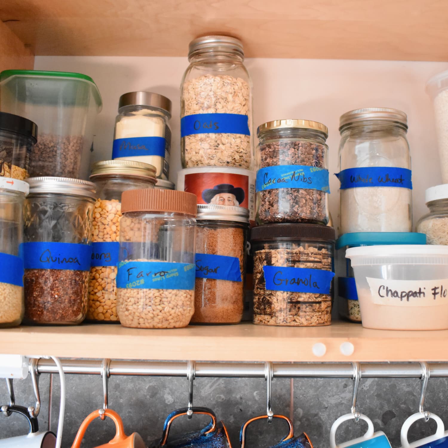 Upcycled Glass Jars as Kitchen Storage