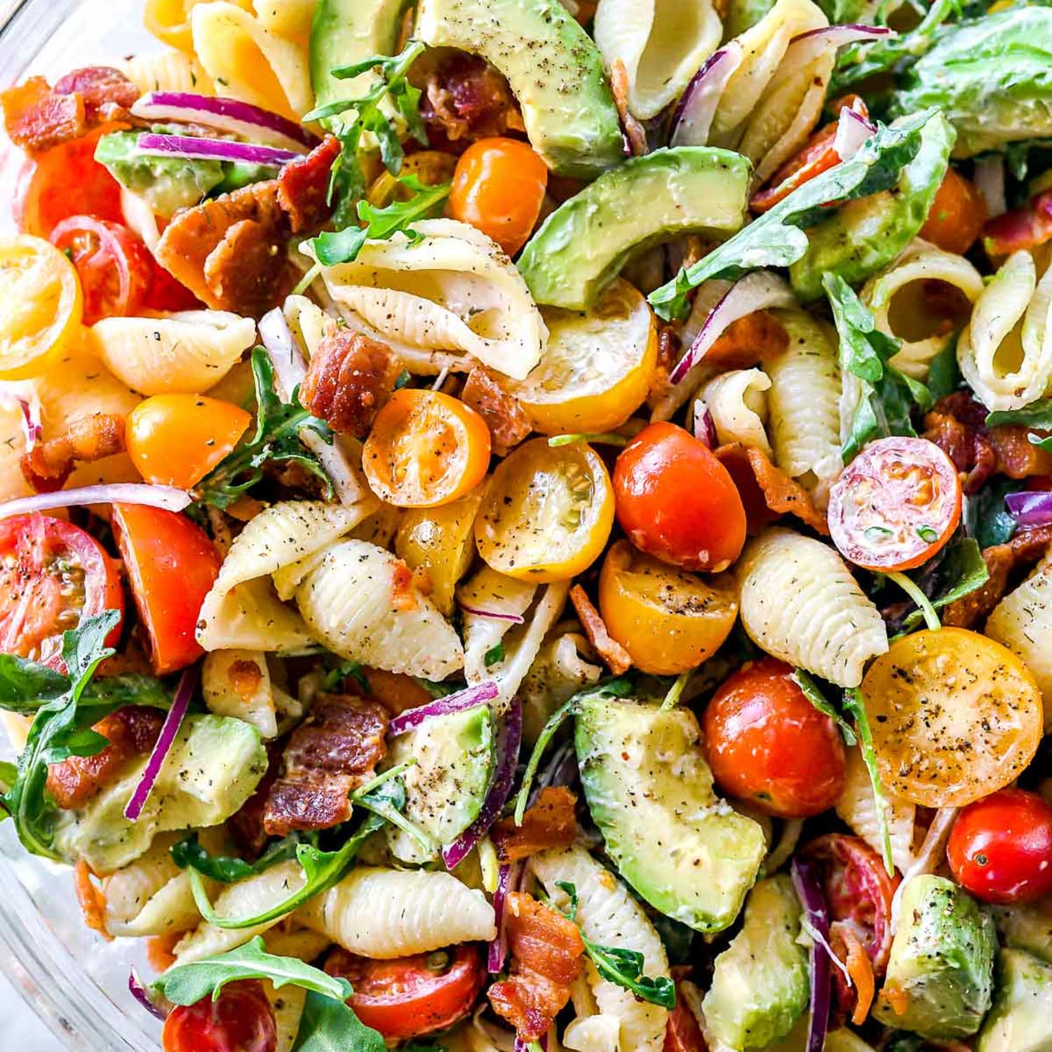 Blt Pasta Salad With Avocado Foodie Crush Kitchn