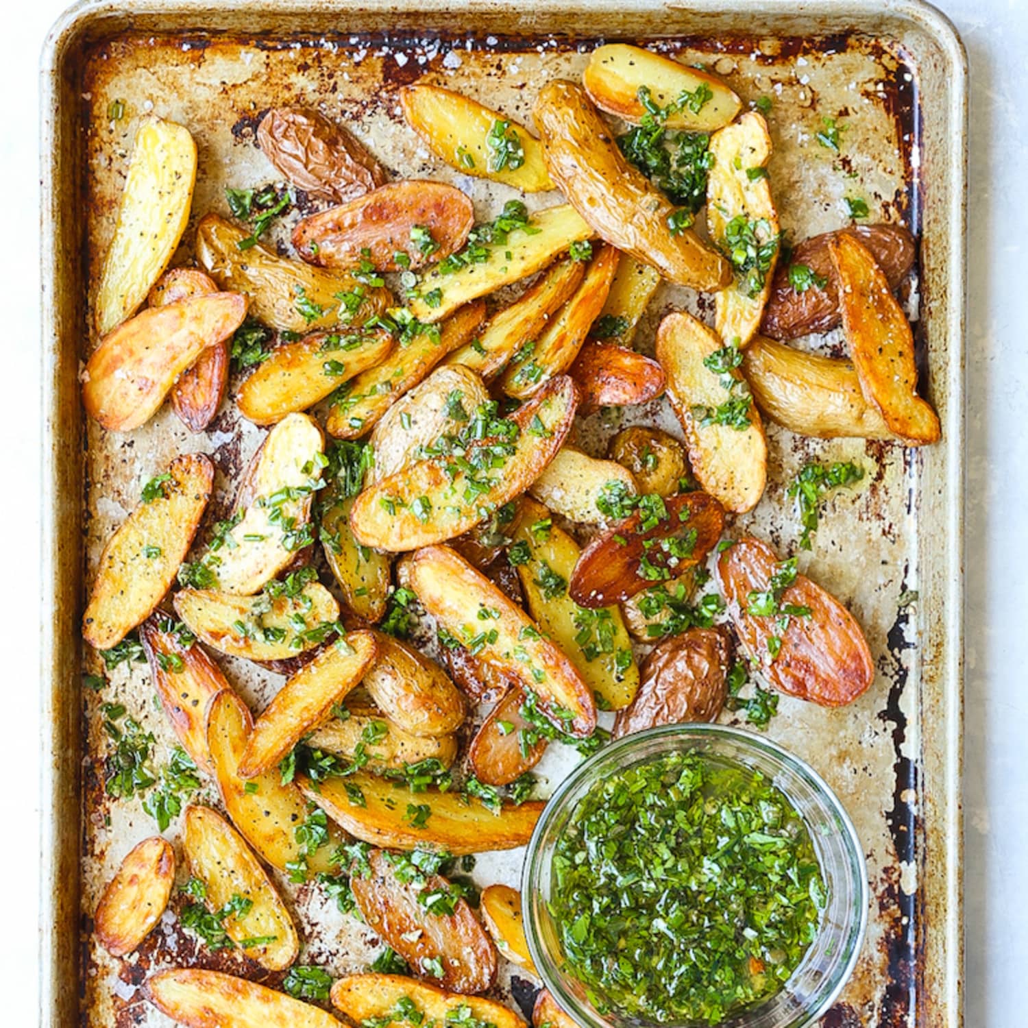 Baked Garlic Herb Potato Wedges Damn Delicious Kitchn