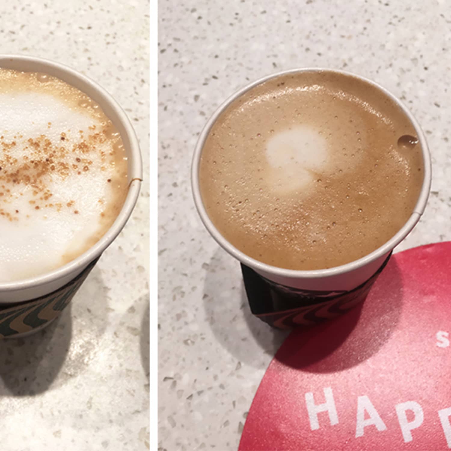 I Tried The Almondmilk Honey Flat White And The Coconutmilk Latte From Starbucks Kitchn