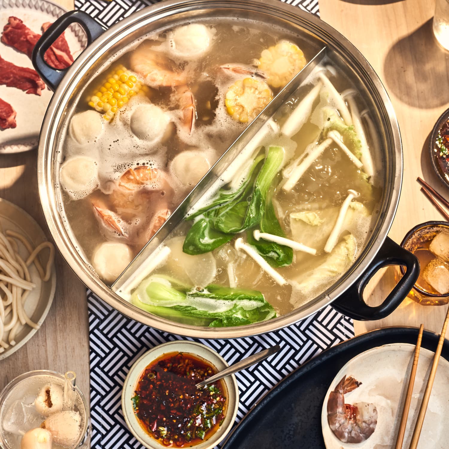 TJ Lee's Hot Pot with Homemade Pork Bone Broth