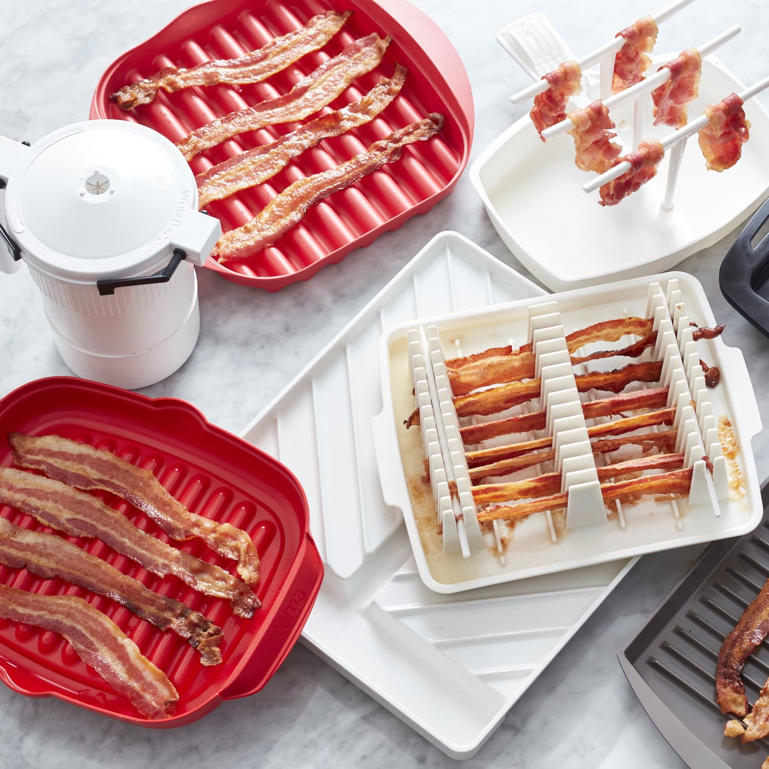 Bacon Hanger Microwave Bacon Rack Hanger Cooker Tray for Cook Bar Crisp
