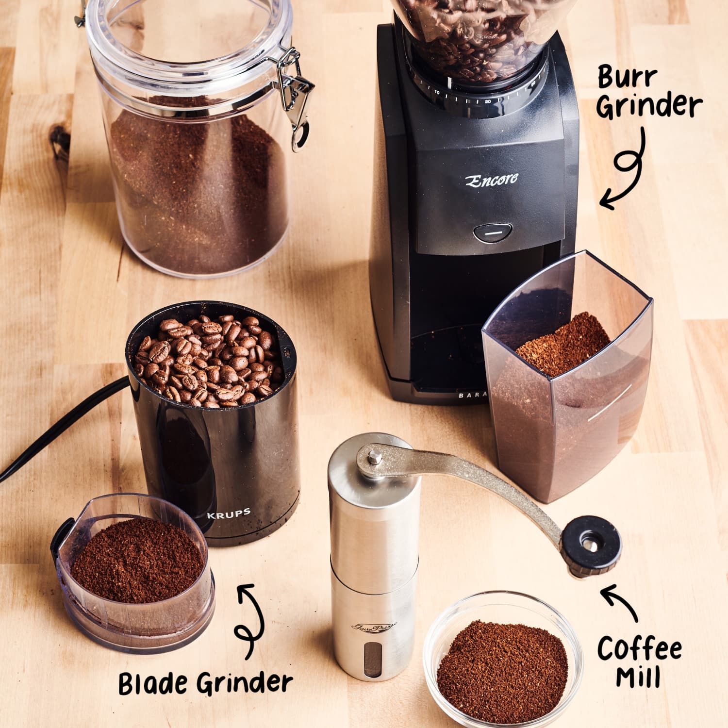 Enjoy freshly-ground coffee every morning with a KRUPS coffee grinder