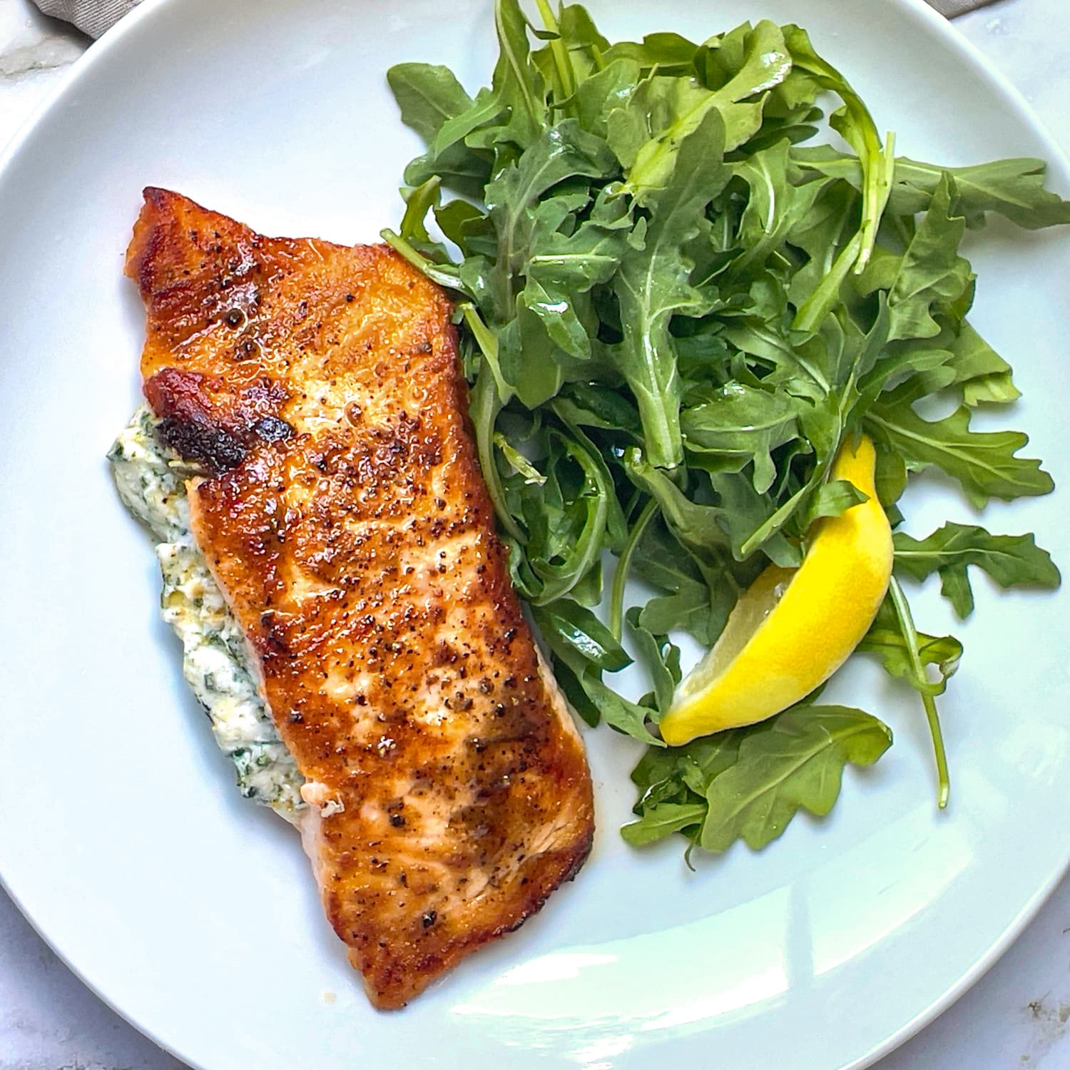 Stuffed Salmon Recipe With Creamy Spinach Filling Kitchn