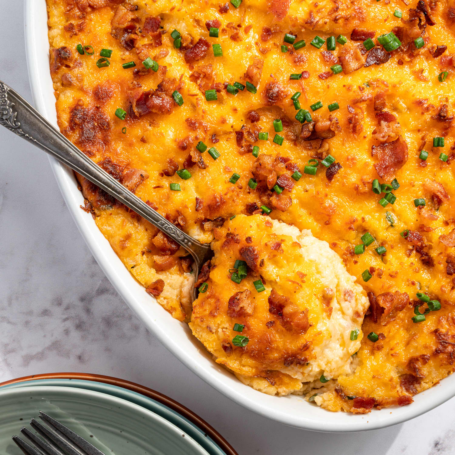 Twice Baked Potato Casserole {VIDEO, Easy Recipe} - Key To My Lime