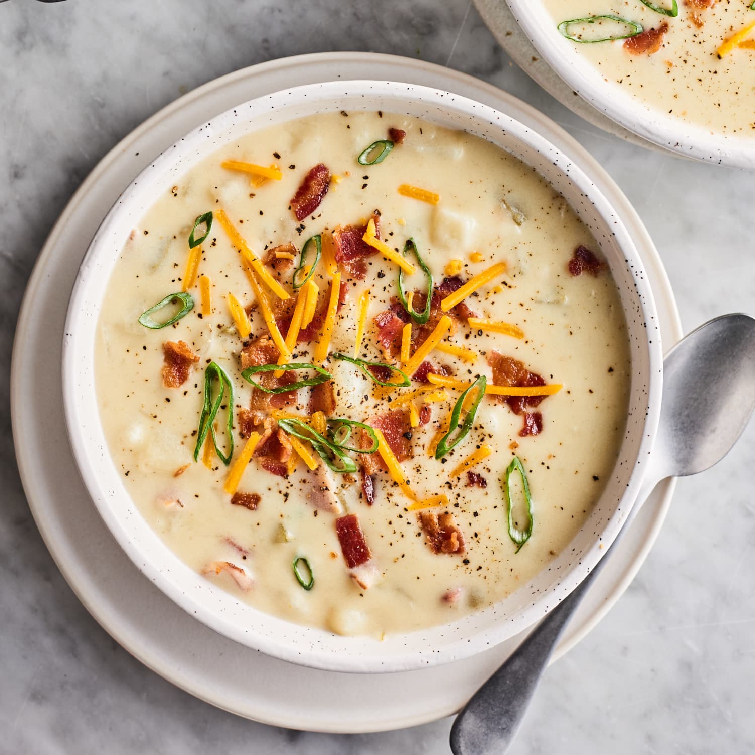 Easy, Creamy Instant Pot Baked Potato Soup with Bacon