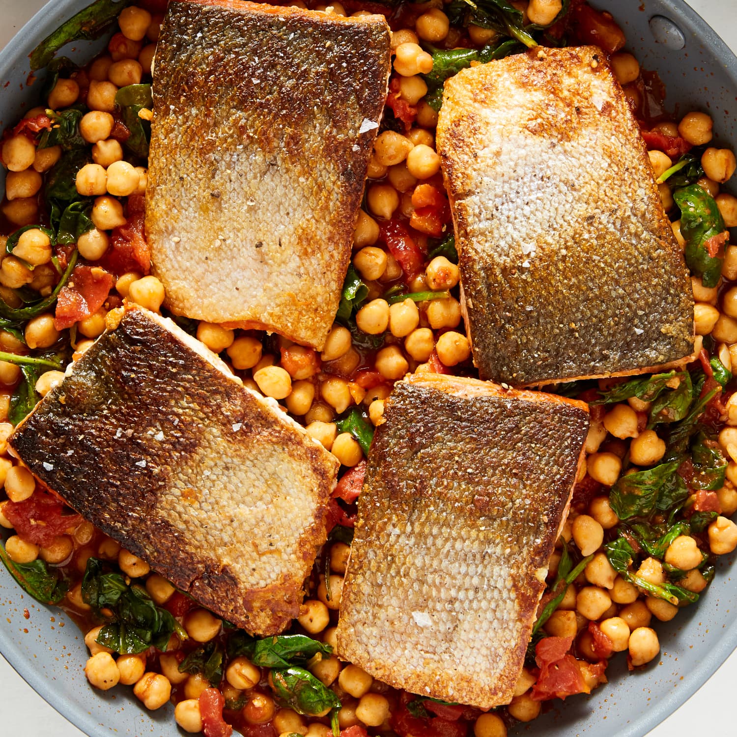 Weeknight Salmon With Smoky Spinach And Chickpeas Kitchn Salmon and chickpea patties enjoy canned salmon for a family meal easily by extending it with canned beans. weeknight salmon with smoky spinach and chickpeas