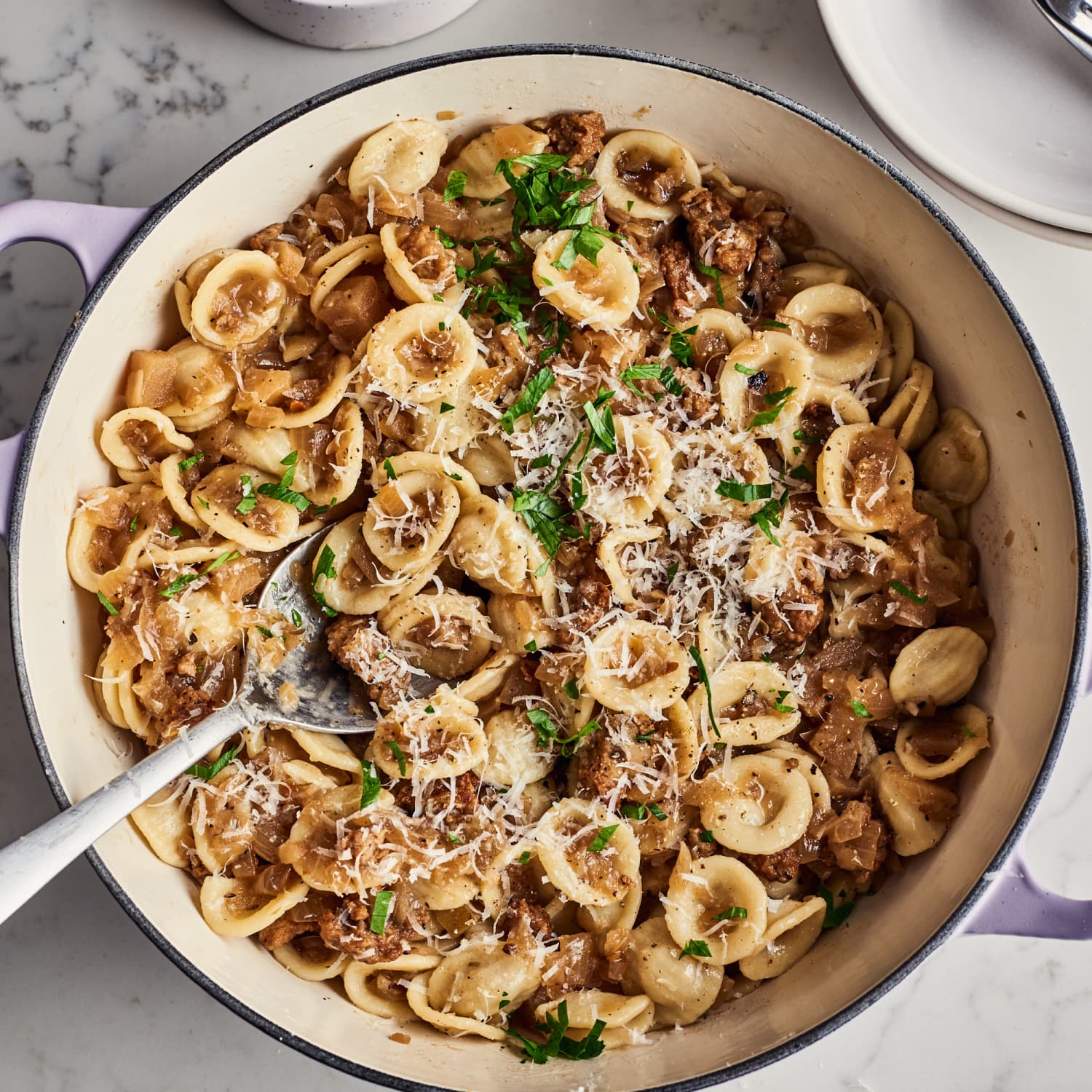 Caramelized Onion, Apple, and Sausage Pasta Recipe | Kitchn