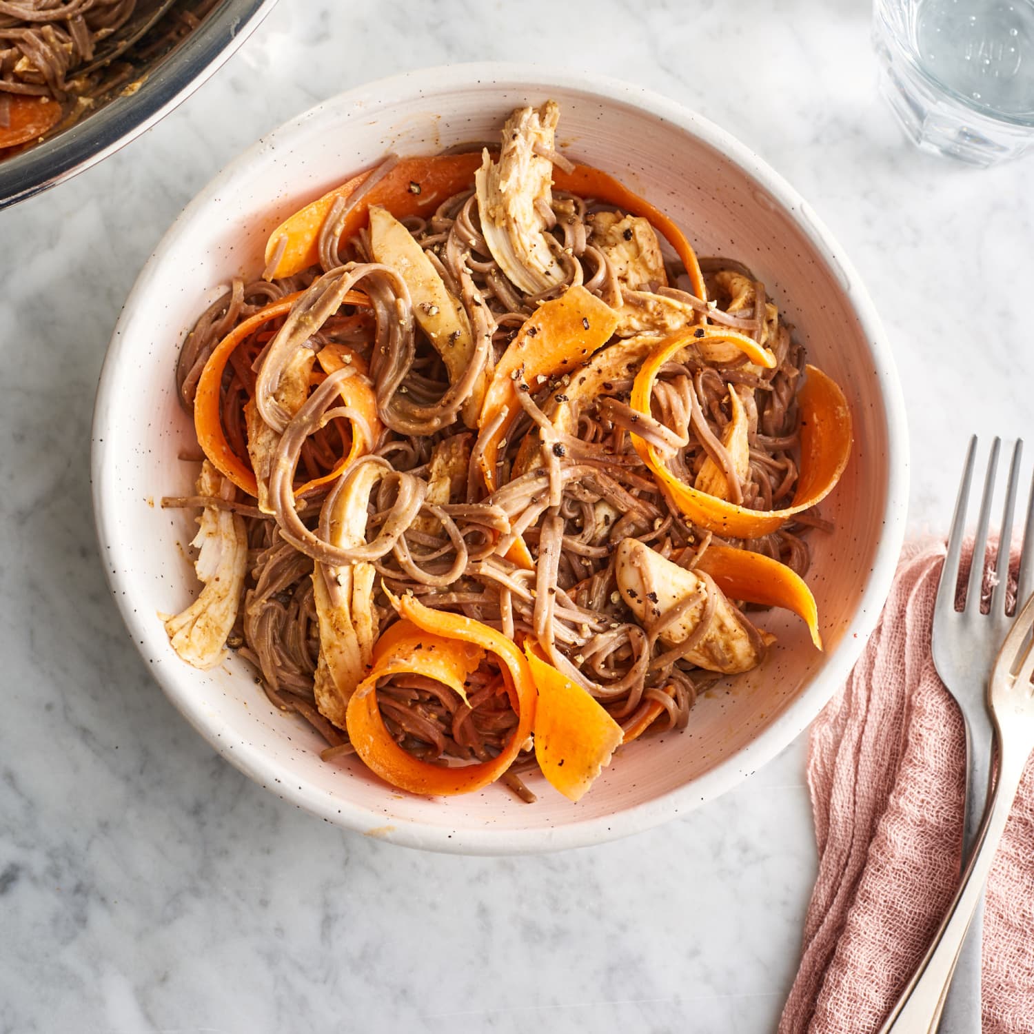 Chicken And Soba Noodle Salad With Red Curry Almond Dressing Kitchn