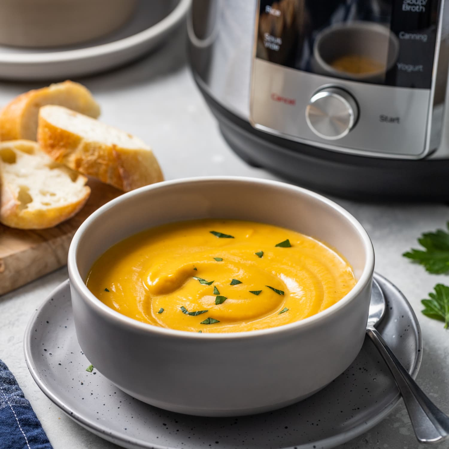 Instant Pot Sweet Potato Soup Kitchn Creamy sweet potatoes, spicy ginger, and sweet and salty miso all meet in this easy, delicious soup that my family has been enjoying the last few days. instant pot sweet potato soup