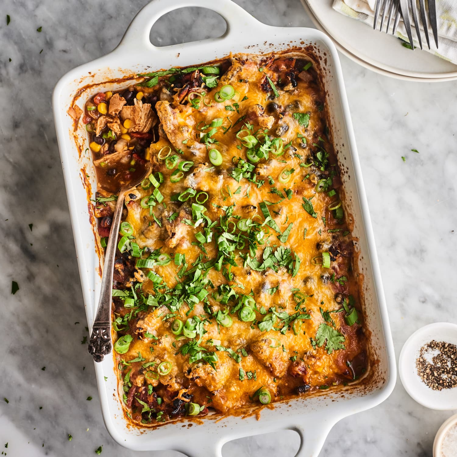 Southwestern Chicken And Rice Casserole Cheesy Southwestern Chicken Casserole Kitchn