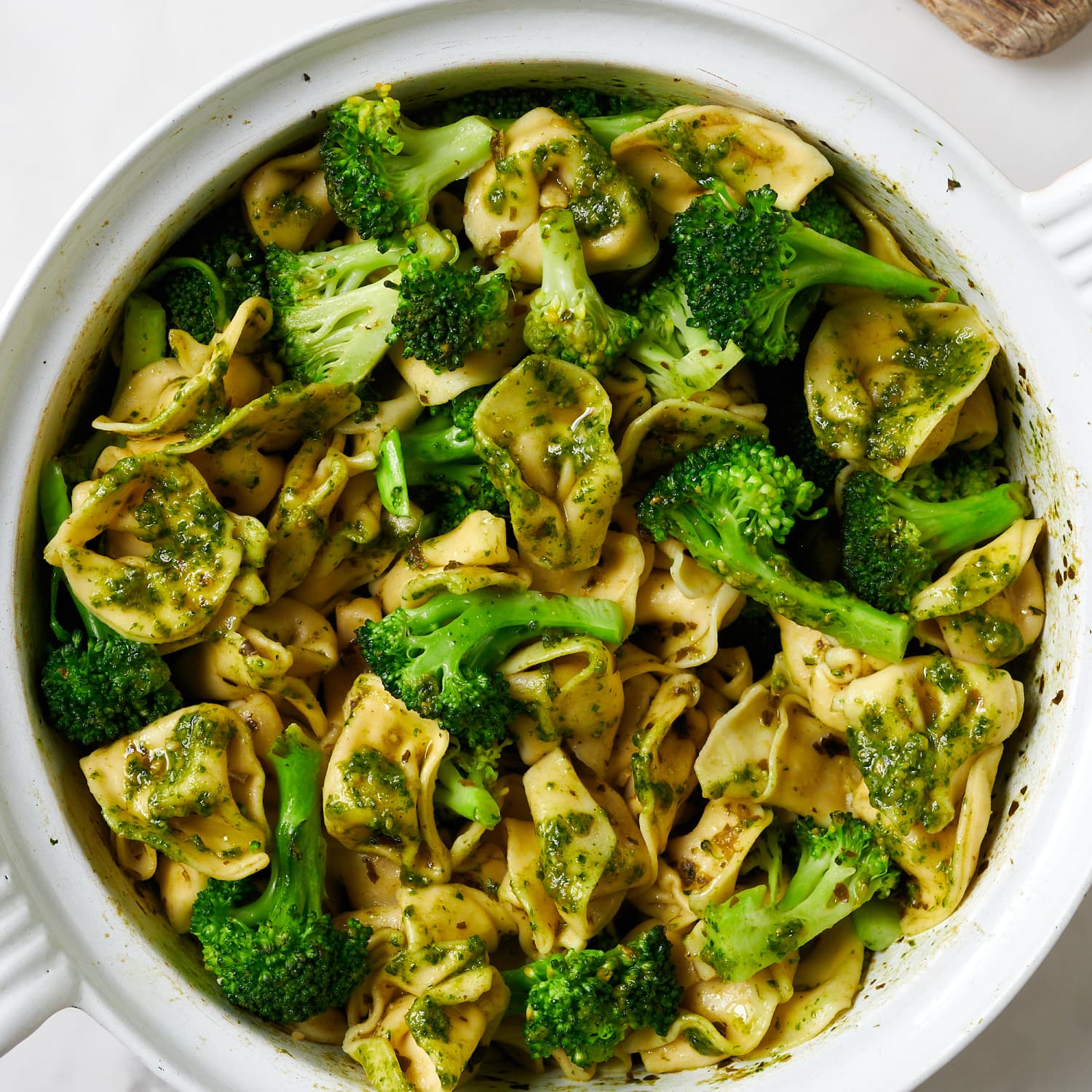 One Pot Pesto Tortellini With Broccoli Kitchn