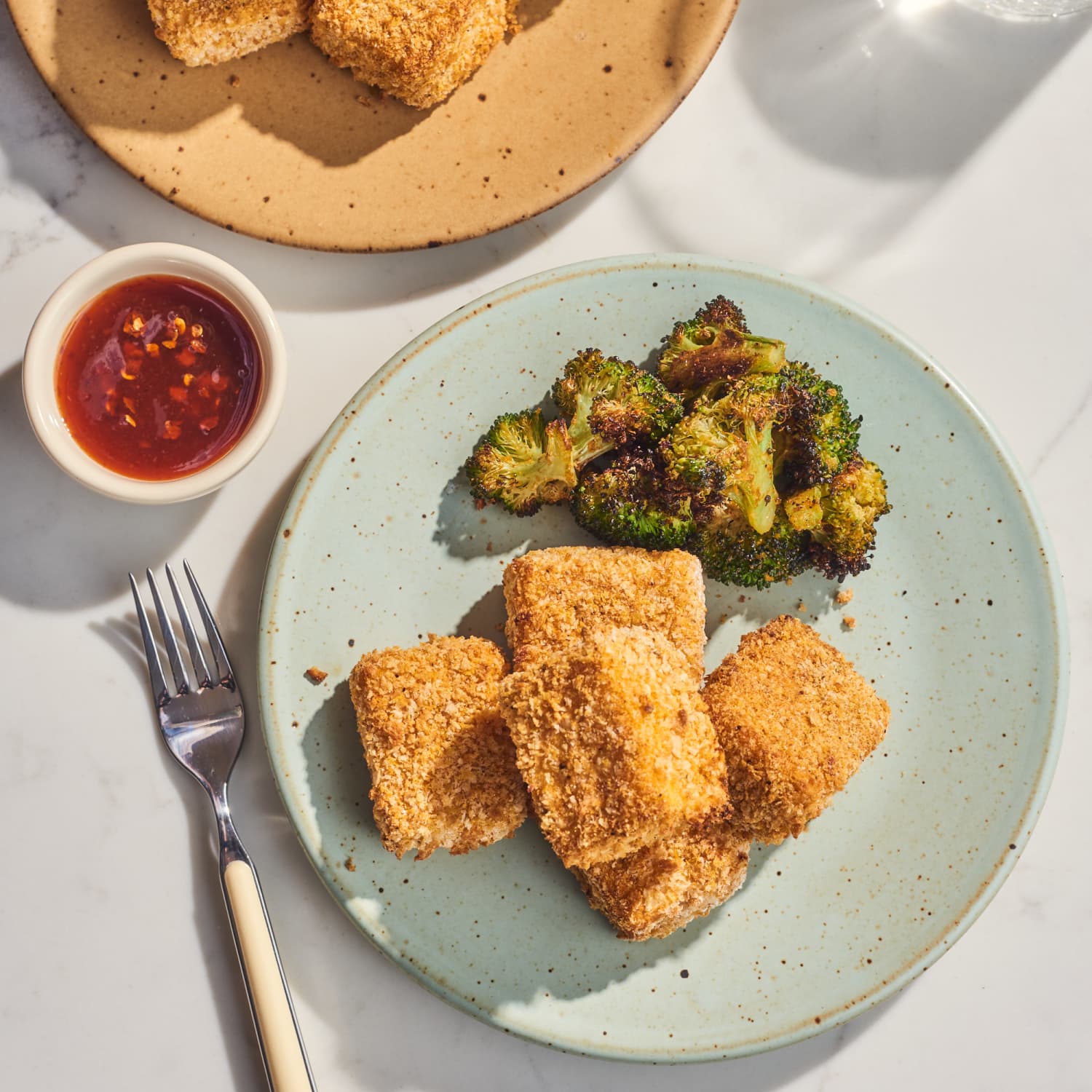 Air Fryer Tofu Nuggets with Smoky Broccoli Recipe The Kitchn