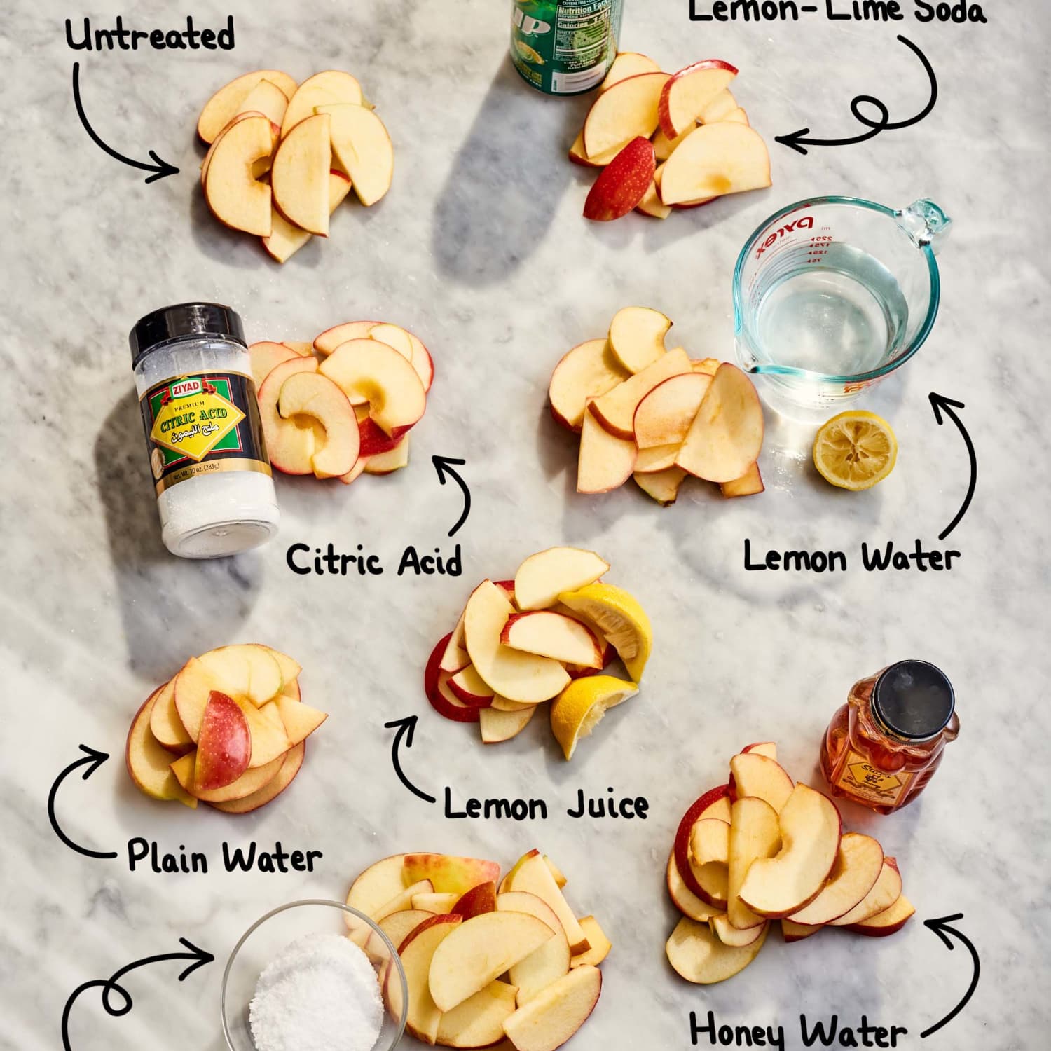 Why do apple slices turn brown after being cut?