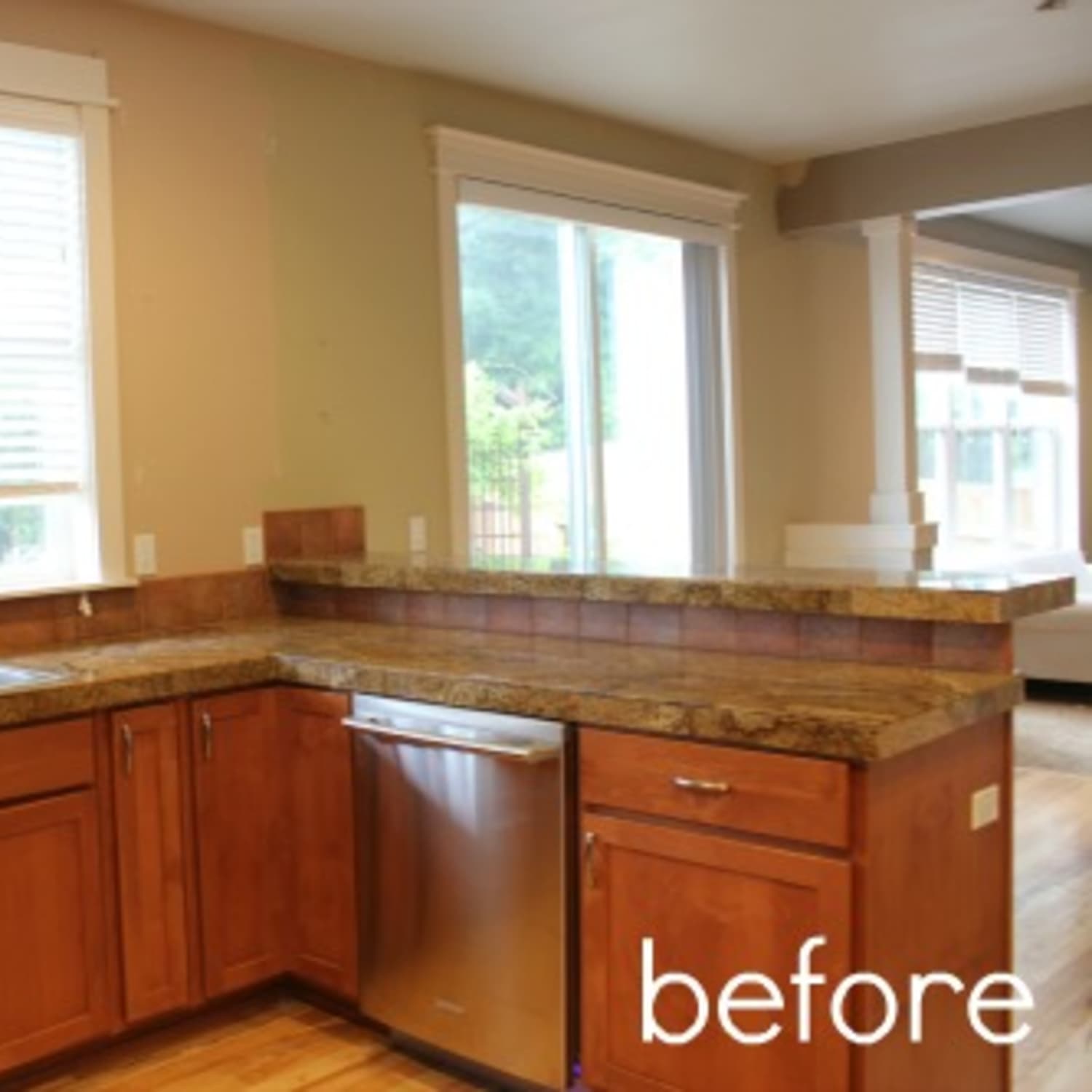 Before & After: From Breakfast Bar to Storage Space  Kitchen cabinet  remodel, Breakfast bar kitchen, Cabinet remodel