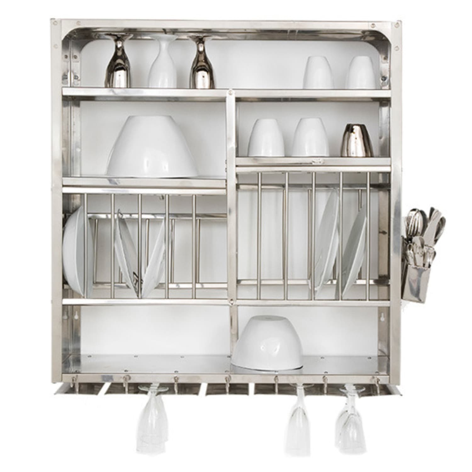 A Luxury Item for Small Kitchens: A Stainless Steel Wall-Mounted